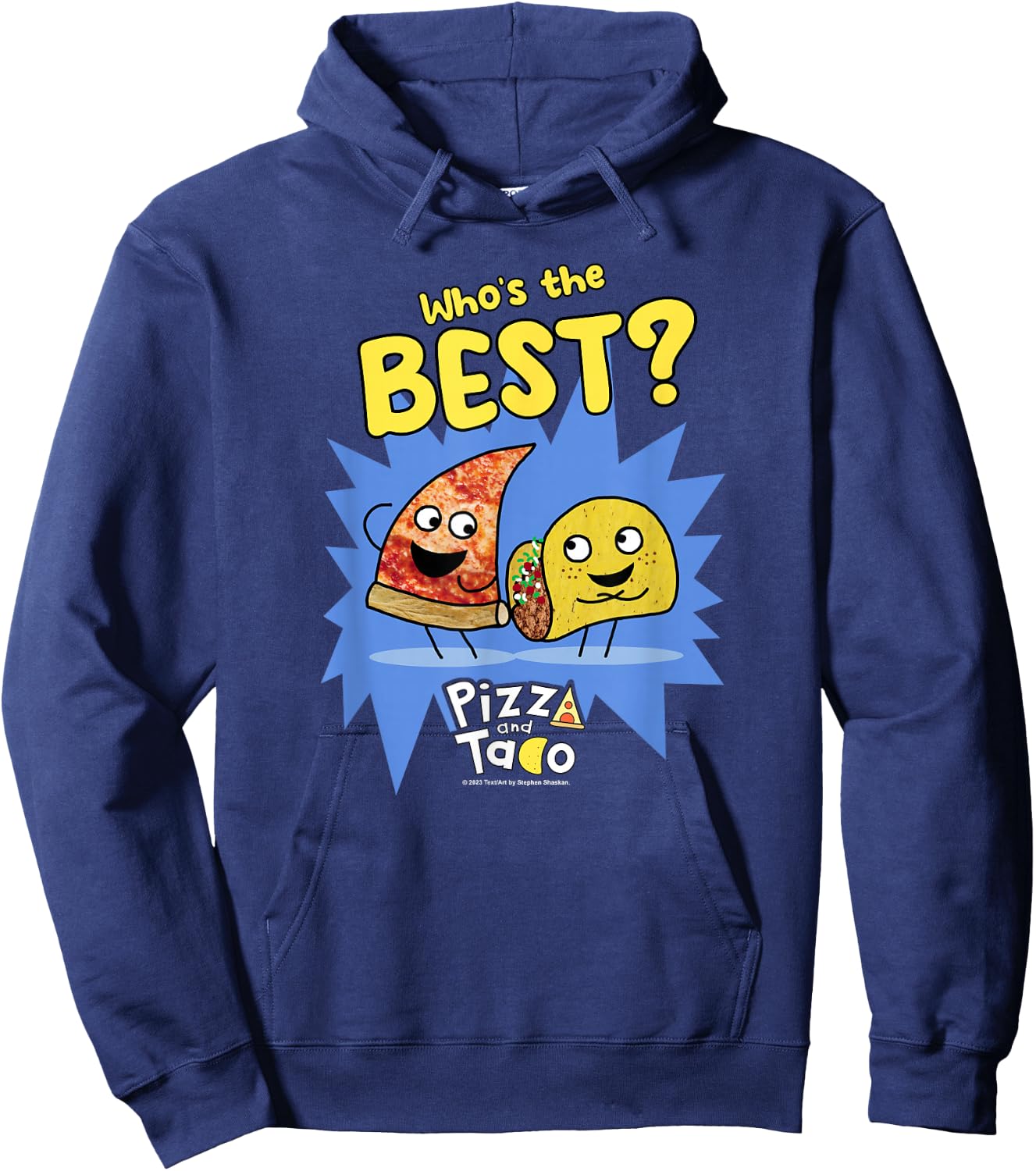 Pizza and Taco Who's the Best Hoodie - Hoodie | Navy