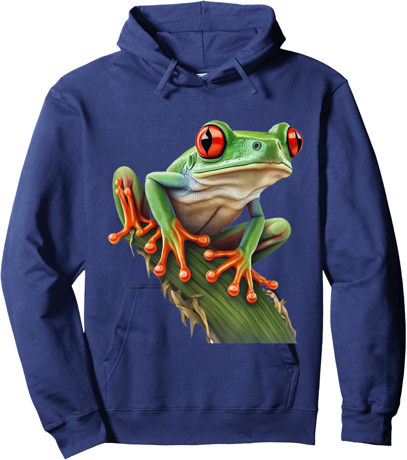 Red Eyed Tree Frog Rainforest Amphibian Leaping Frog Hoodie - Hoodie | Navy