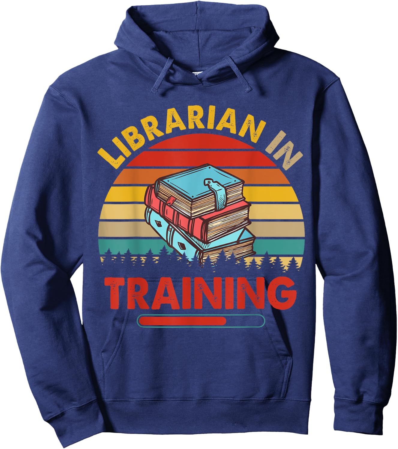 Vintage Retro Librarian In Training Costume Proud Future Job Hoodie - Hoodie | Navy