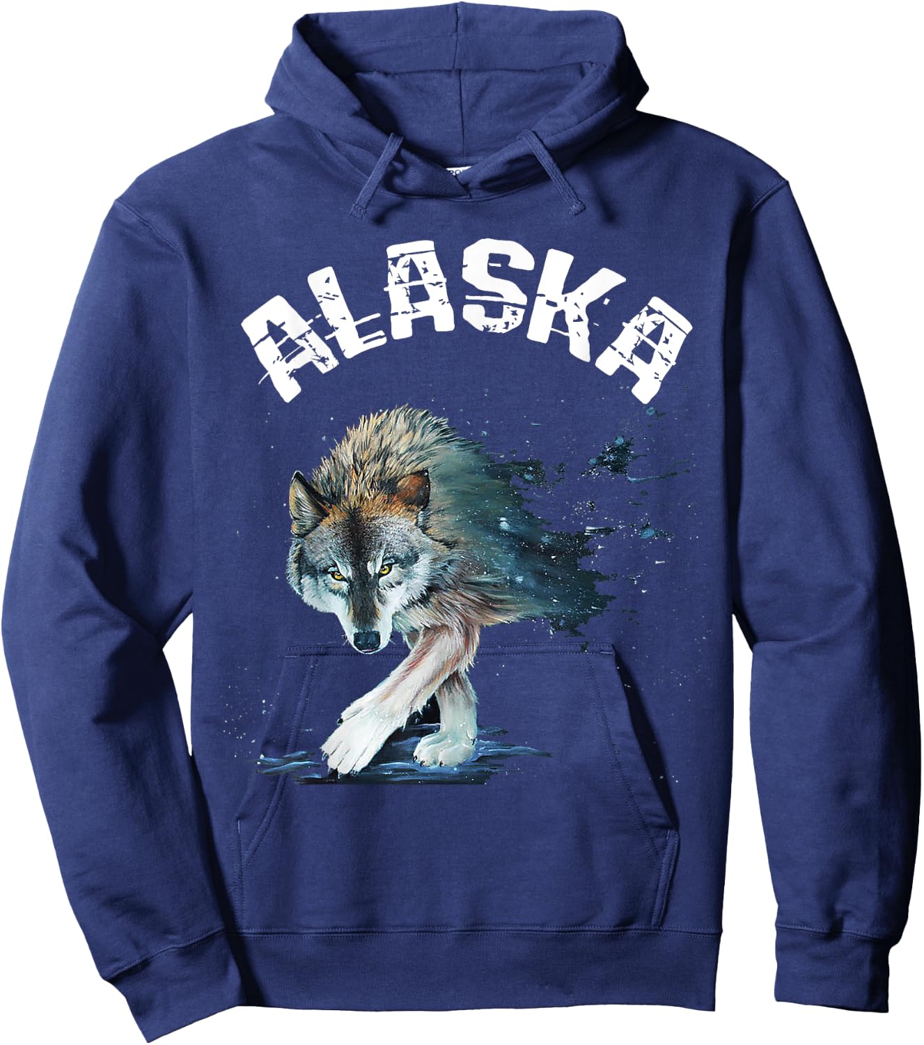 Alaska Wolf Hoodie - Hoodie | Navy