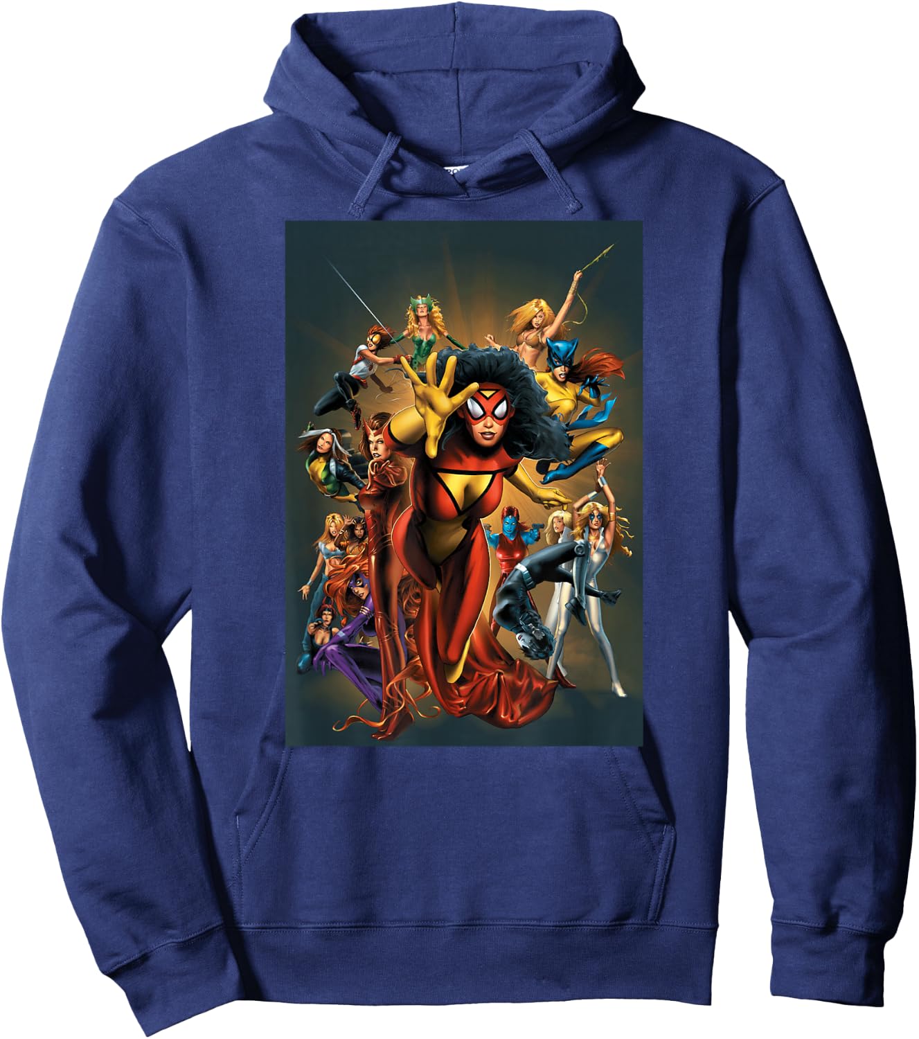 Marvel Women Spider-Woman Scarlet Witch Rogue Dazzler Araña Hoodie - Hoodie | Navy