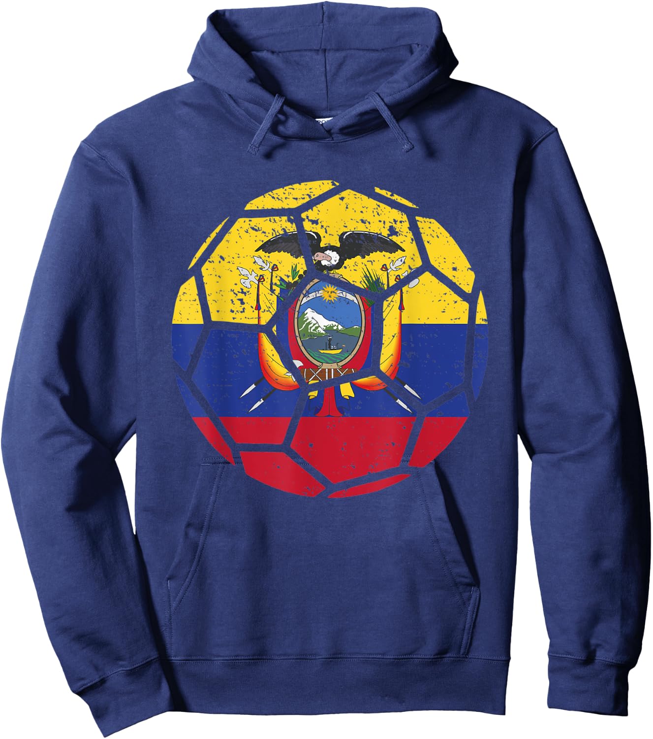 Ecuador Fans Ecuador Flag World Soccer Jersey Football Hoodie - Hoodie | Navy