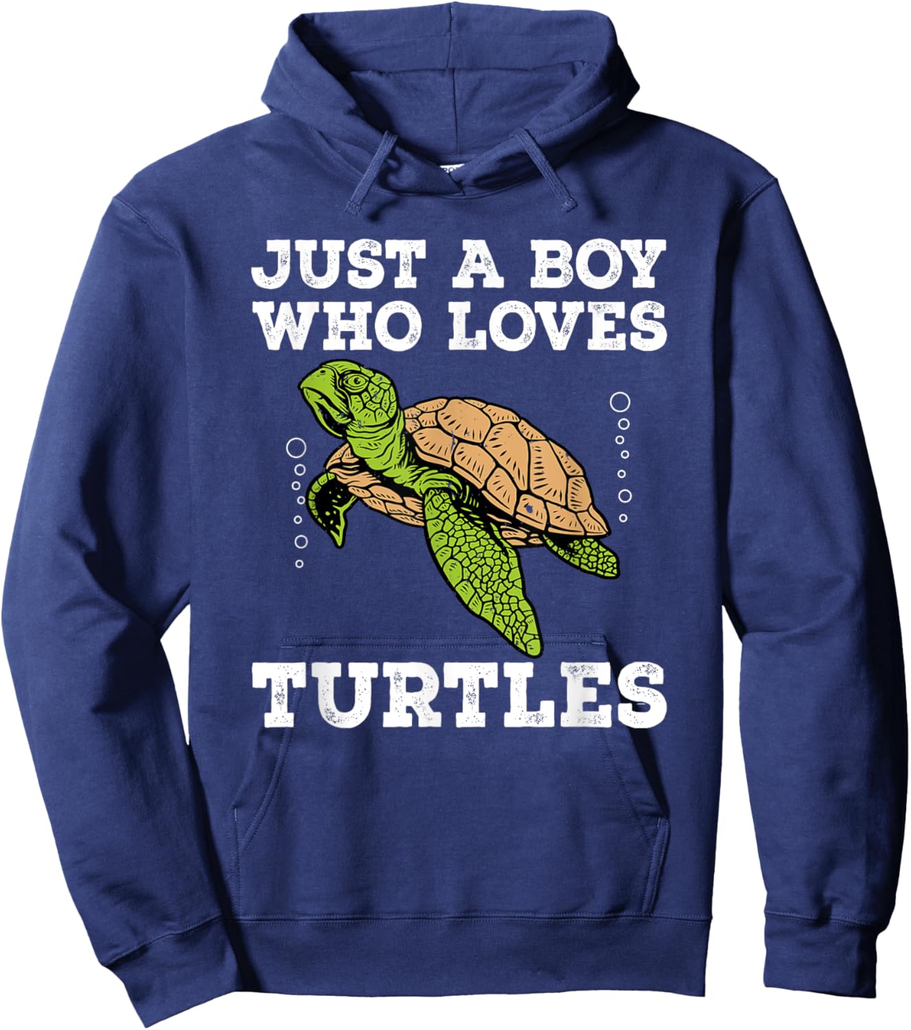 Cool Turtle Design Boys Kids Sea Turtle Animal Lover Hoodie - Hoodie | Navy