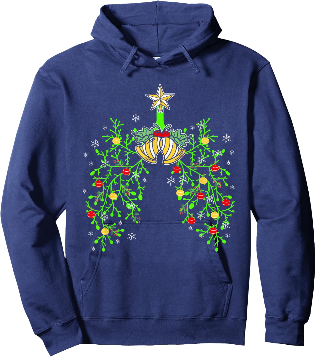 Respiratory Therapist RT Respiratory Therapy Lung Christmas Hoodie - Hoodie | Navy