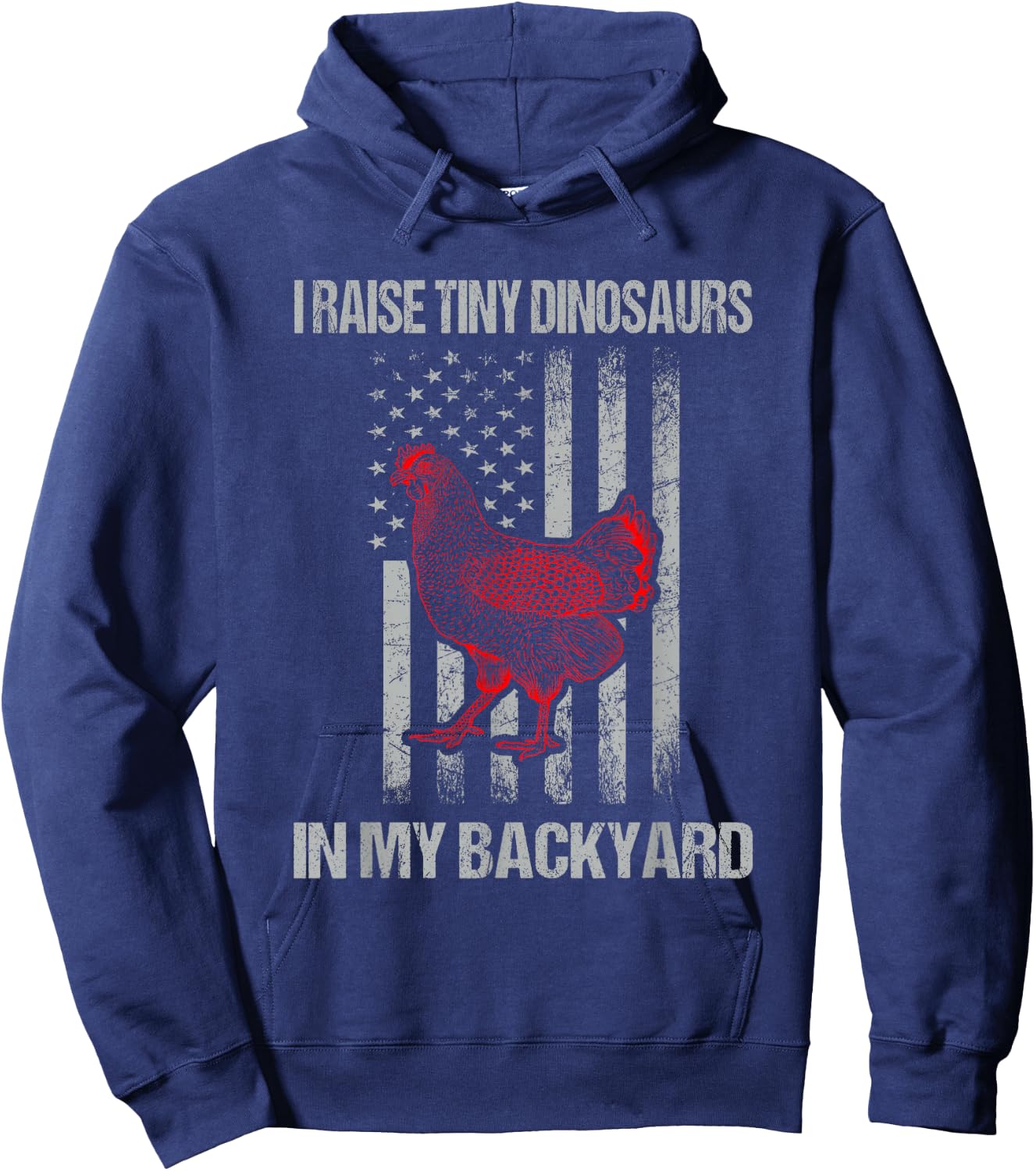 Retro Funny Future Backyard Chicken Farmer Hoodie - Hoodie | Navy