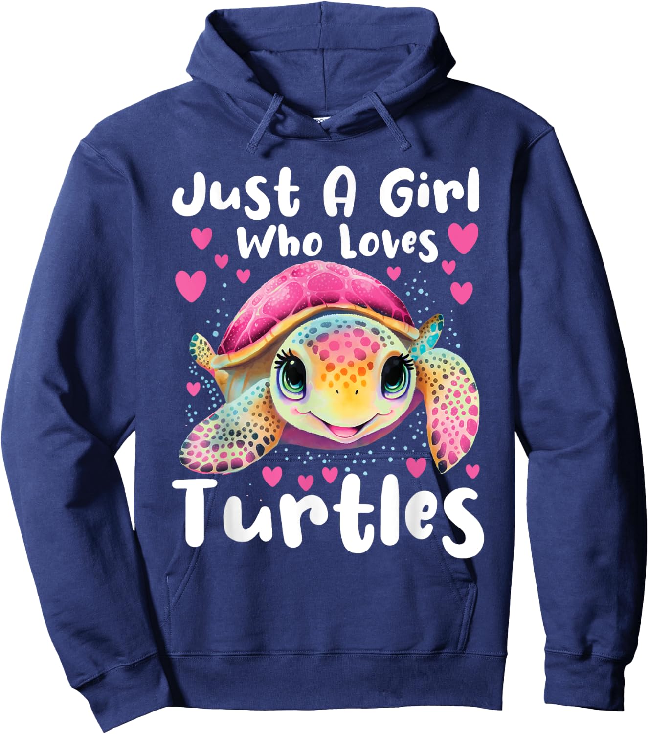 Just A Girl Who Loves Turtles - Sea Animal Reptile Lover Hoodie - Hoodie | Navy