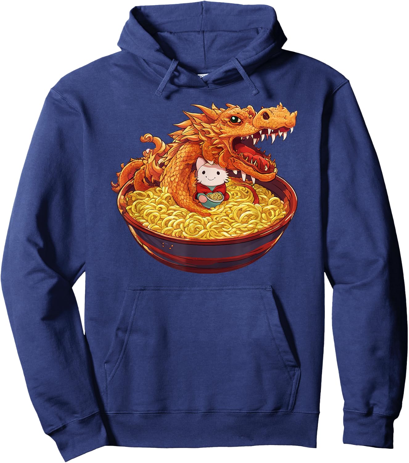 Ramen Dragon Japanese Anime Kaiju and Kawaii Friend Hoodie - Hoodie | Navy