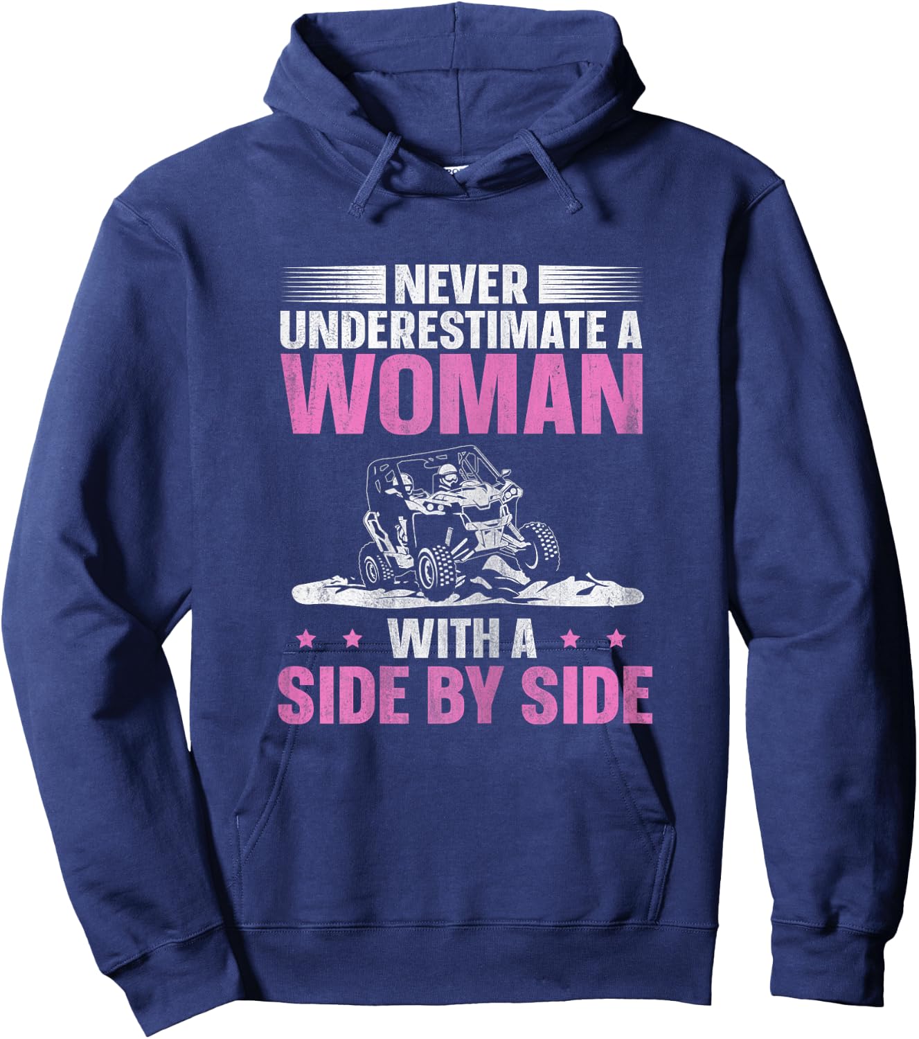UTV SXS Riding Design for a UTV Girl Hoodie - Hoodie | Navy