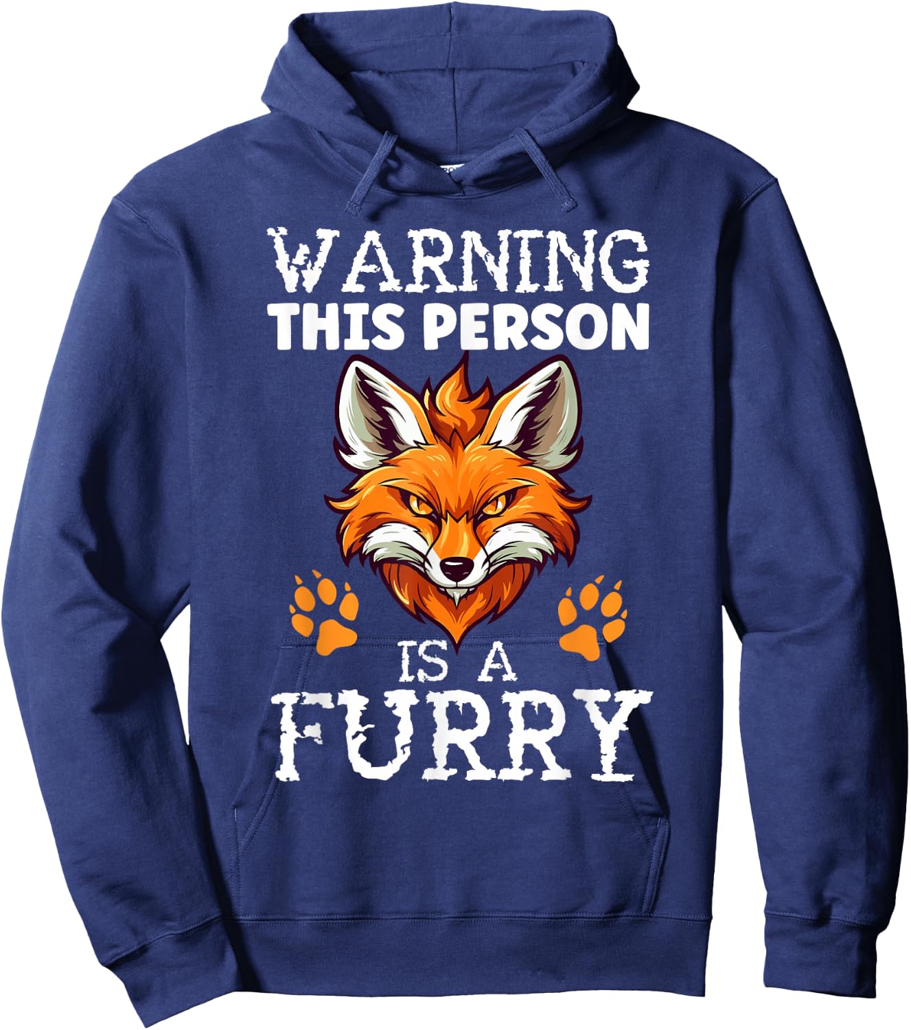 Furry Fandom Fursona Fursuit Wolf This Person Is A Furry Hoodie - Hoodie | Navy