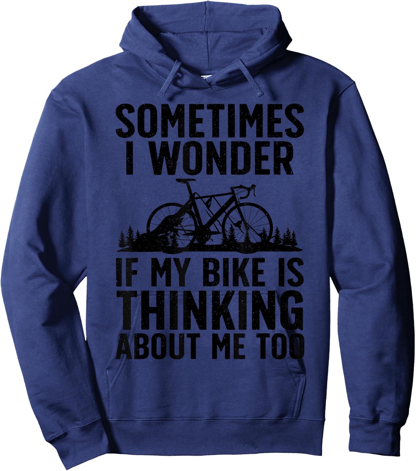 Funny Cycling Art Women Kids Bike Rider Track Racing Hoodie - Hoodie | Navy