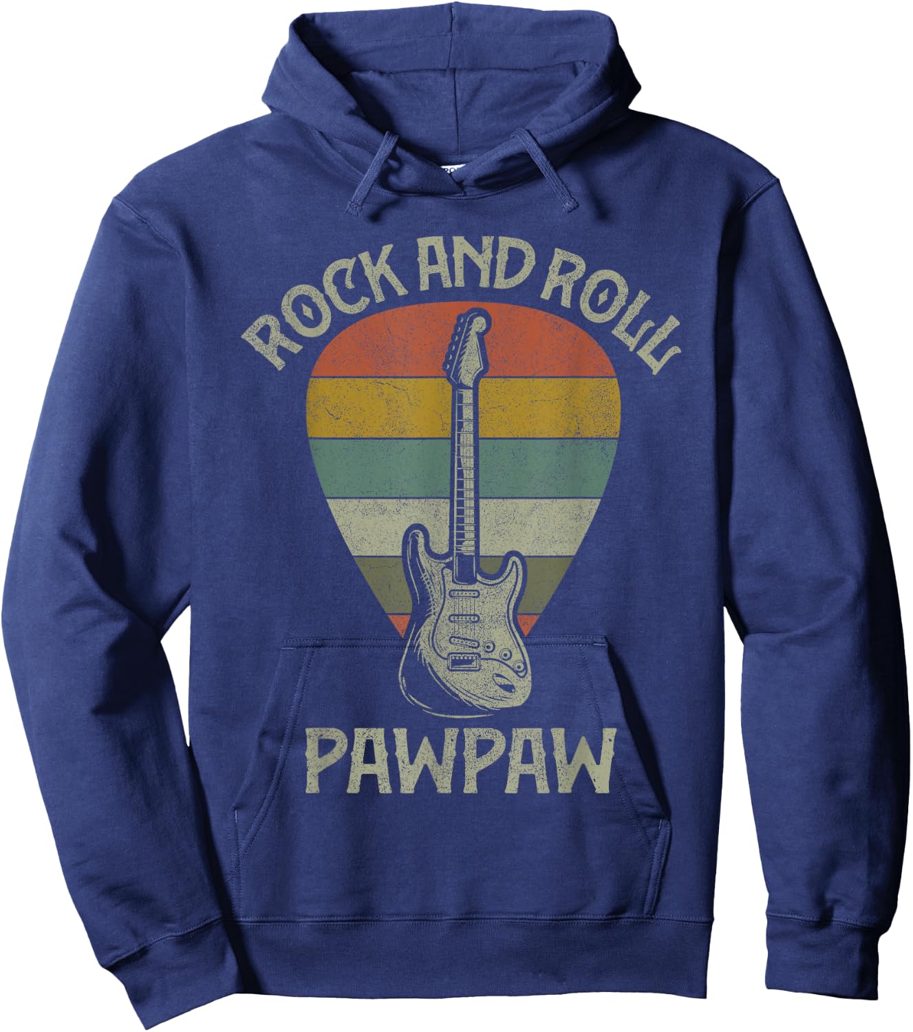 Guitarist Pawpaw Fathers Day Shirts, Guitar Player Grandpa Hoodie - Hoodie | Navy