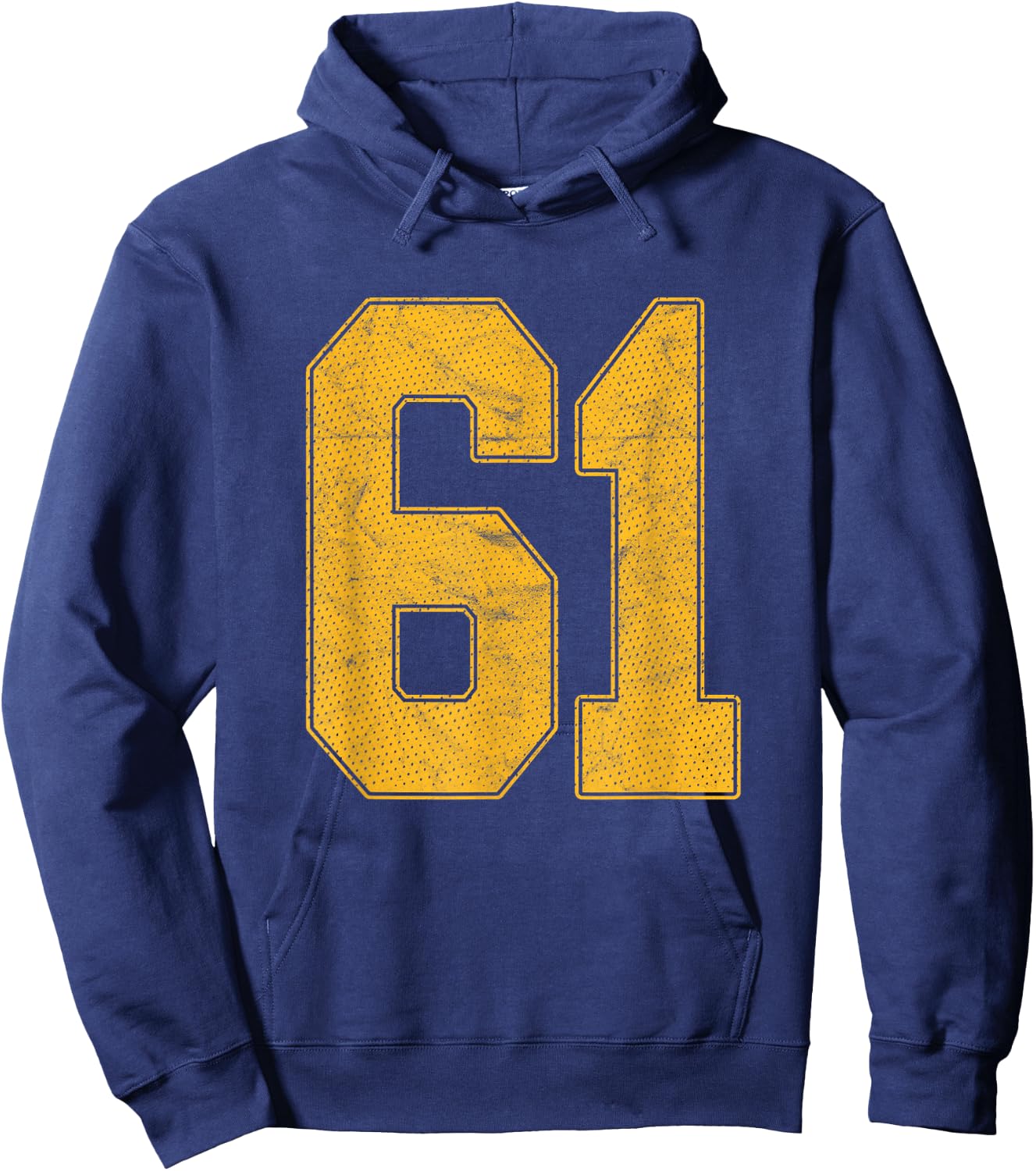 Number 61 Numbered Uniform Sports Team Jersey 61st Birthday Hoodie - Hoodie | Navy