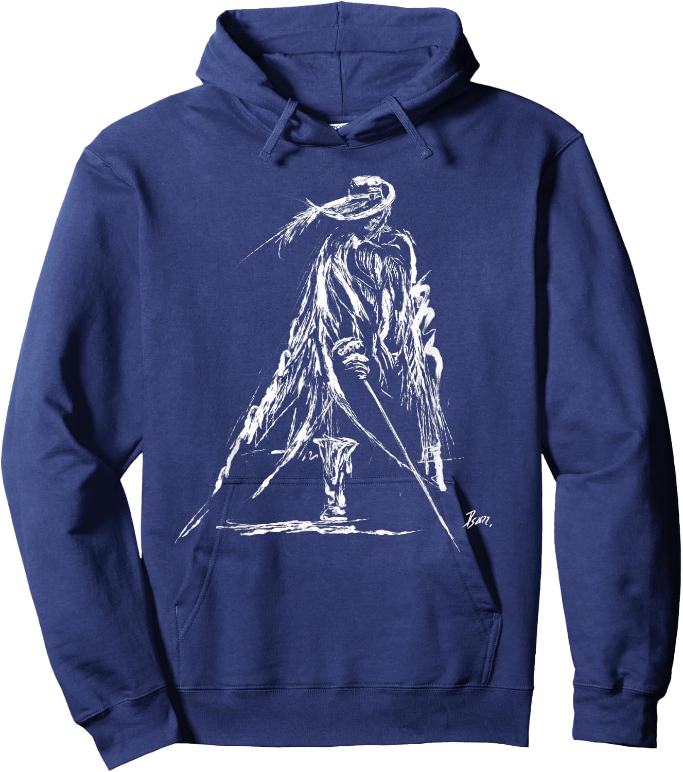 Musketeer with Sword and Coat Hoodie - Hoodie | Navy