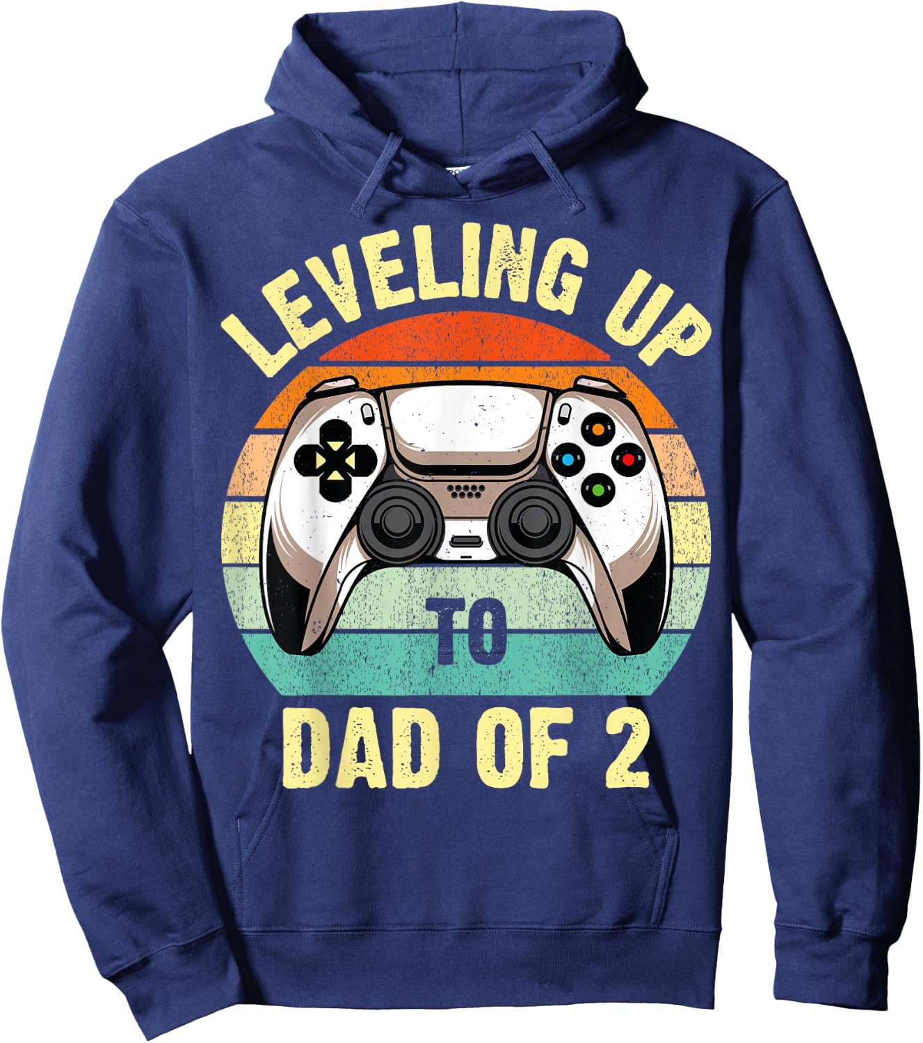 Daddy Again Leveling Up To Dad of 2 Dad Hoodie - Hoodie | Navy