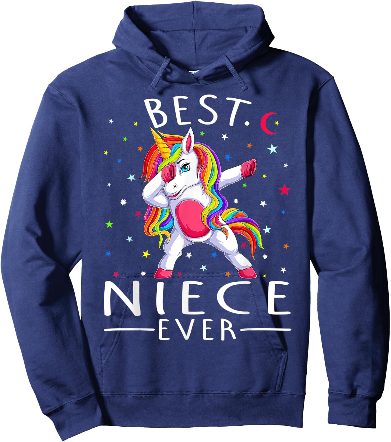 Best Niece Ever Dabbing Unicorn Hoodie - Hoodie | Navy