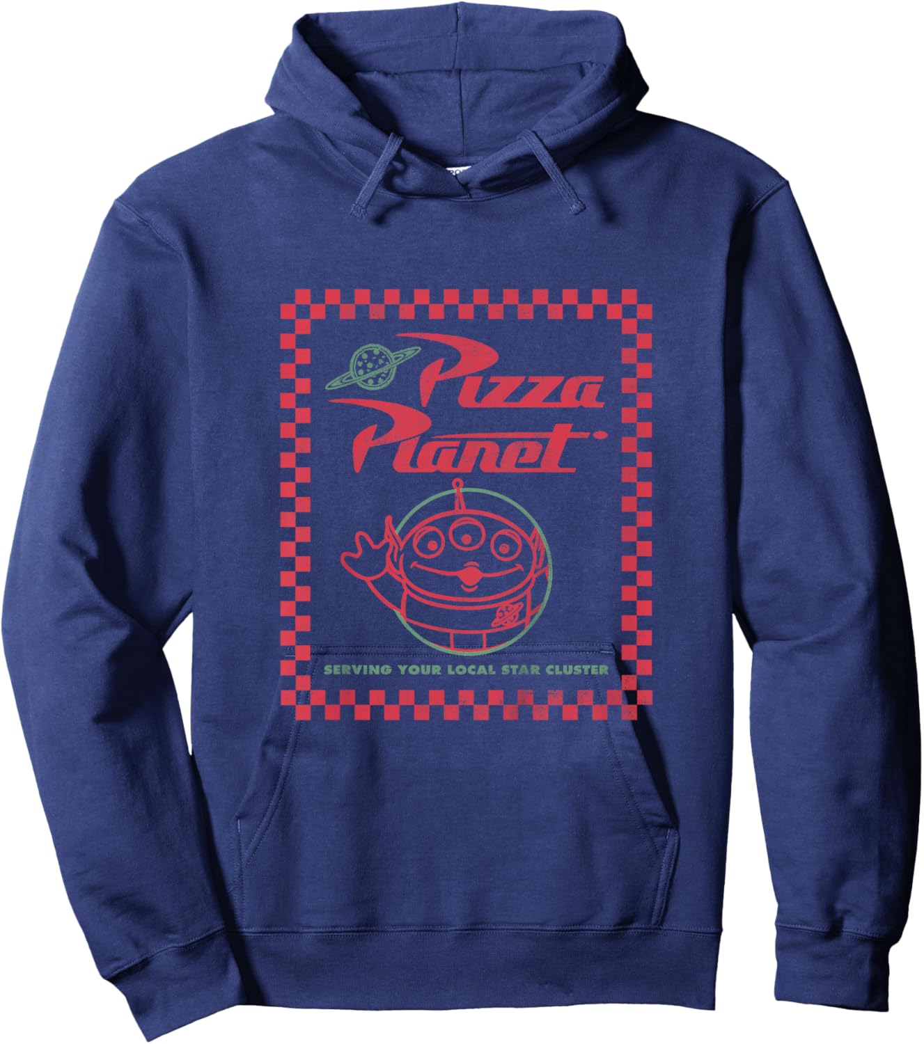 Kids Disney Pixar Toy Story Pizza Planet Alien Logo Youth Hoodie - Hoodie | Navy