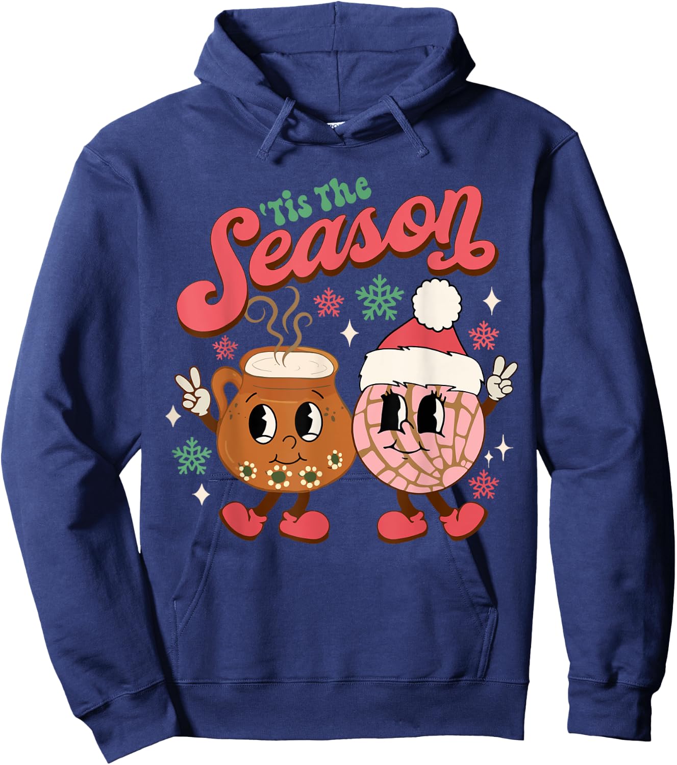 Christmas Tis The Season Mexican Concha Pan Dulce Christmas Hoodie - Hoodie | Navy