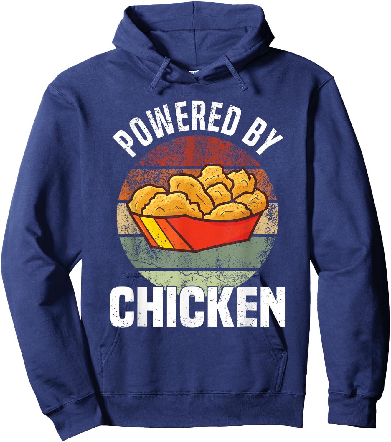 Powered By Chicken - Chicken Nuggets Hoodie - Hoodie | Navy