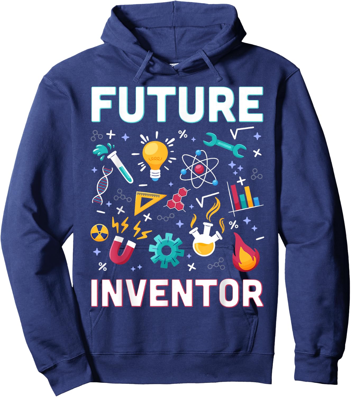 Future Inventor Exploration Invention Smart Creator Kids Hoodie - Hoodie | Navy