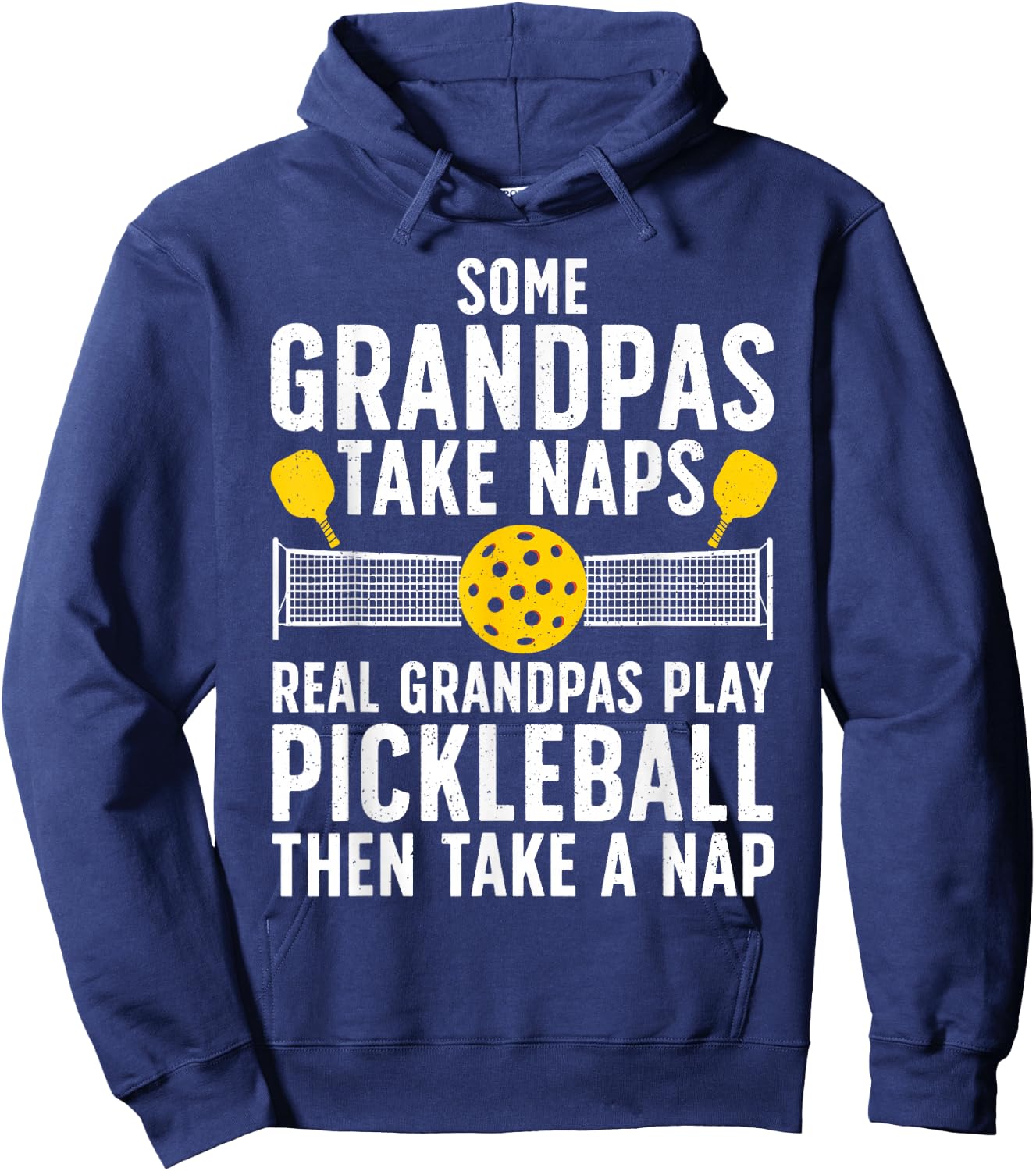 Cool Pickleball Men Grandpa Paddle Sport Pickleball Player Hoodie - Hoodie | Navy