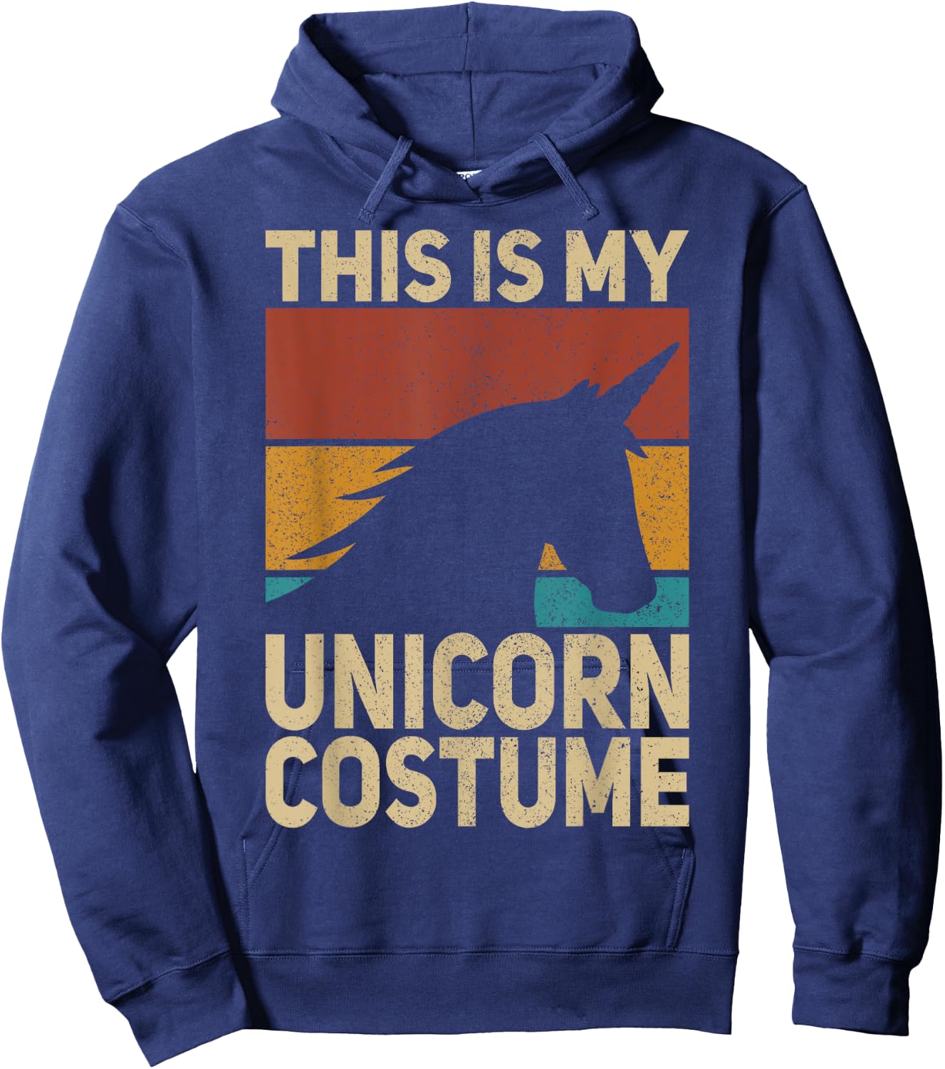 Unicorn Costume Retro Unicorn Outfit Men Women Kids Unicorn Hoodie - Hoodie | Navy