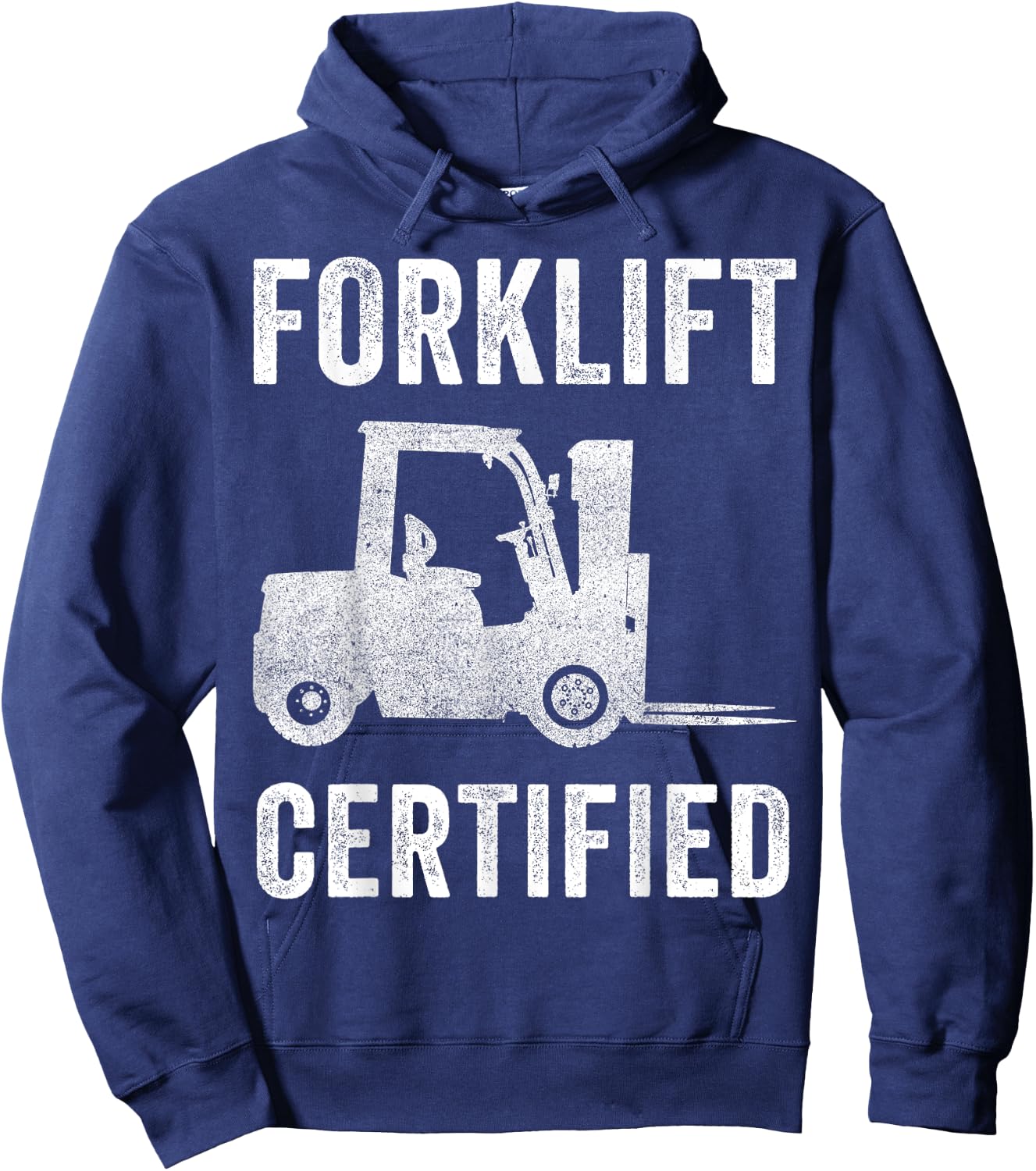 Retro Style Funny Forklift Operator Forklift Certified Hoodie - Hoodie | Navy