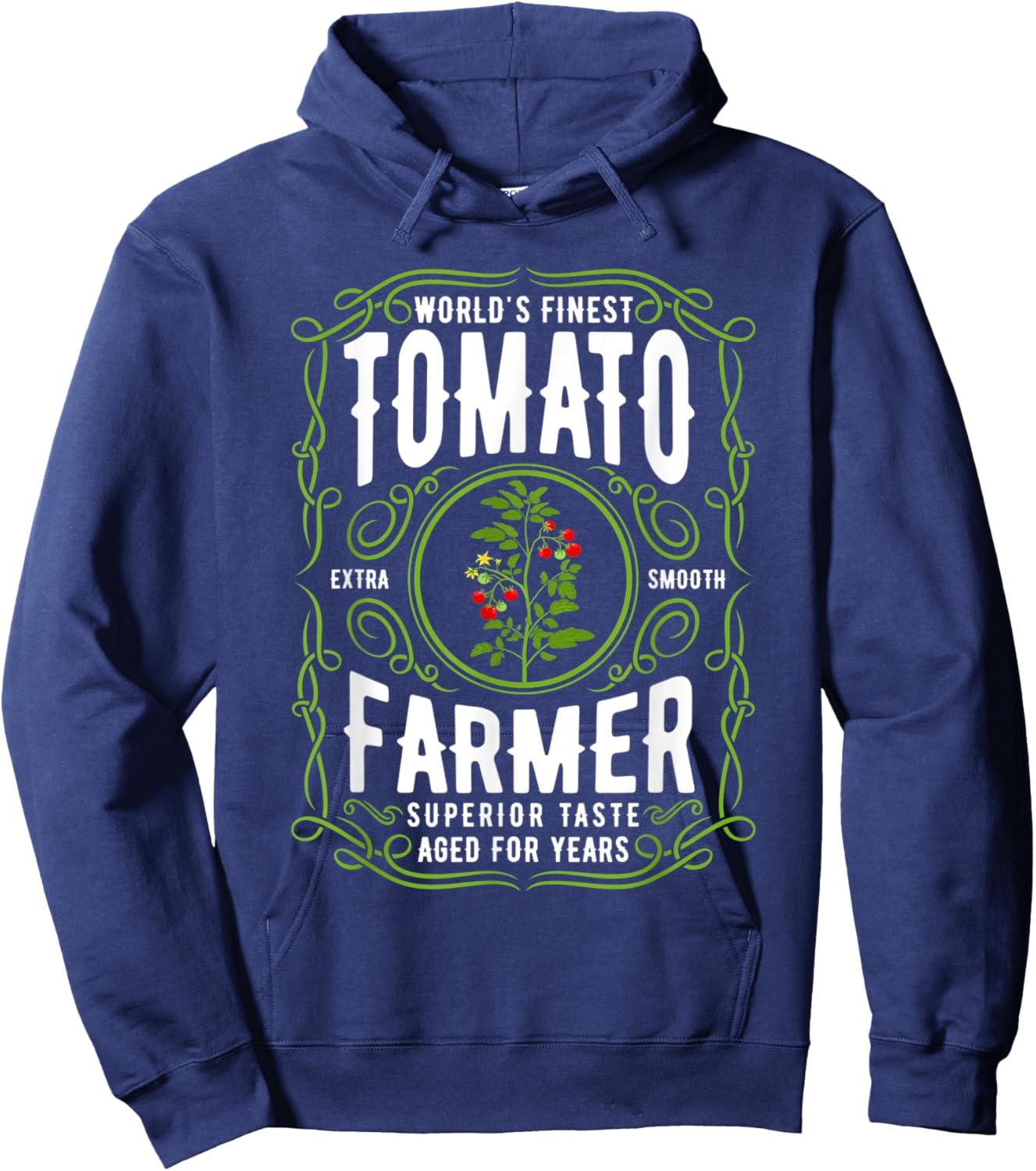 Worlds Finest Tomato Farmer, Funny Tomato Gardening Hoodie - Hoodie | Navy