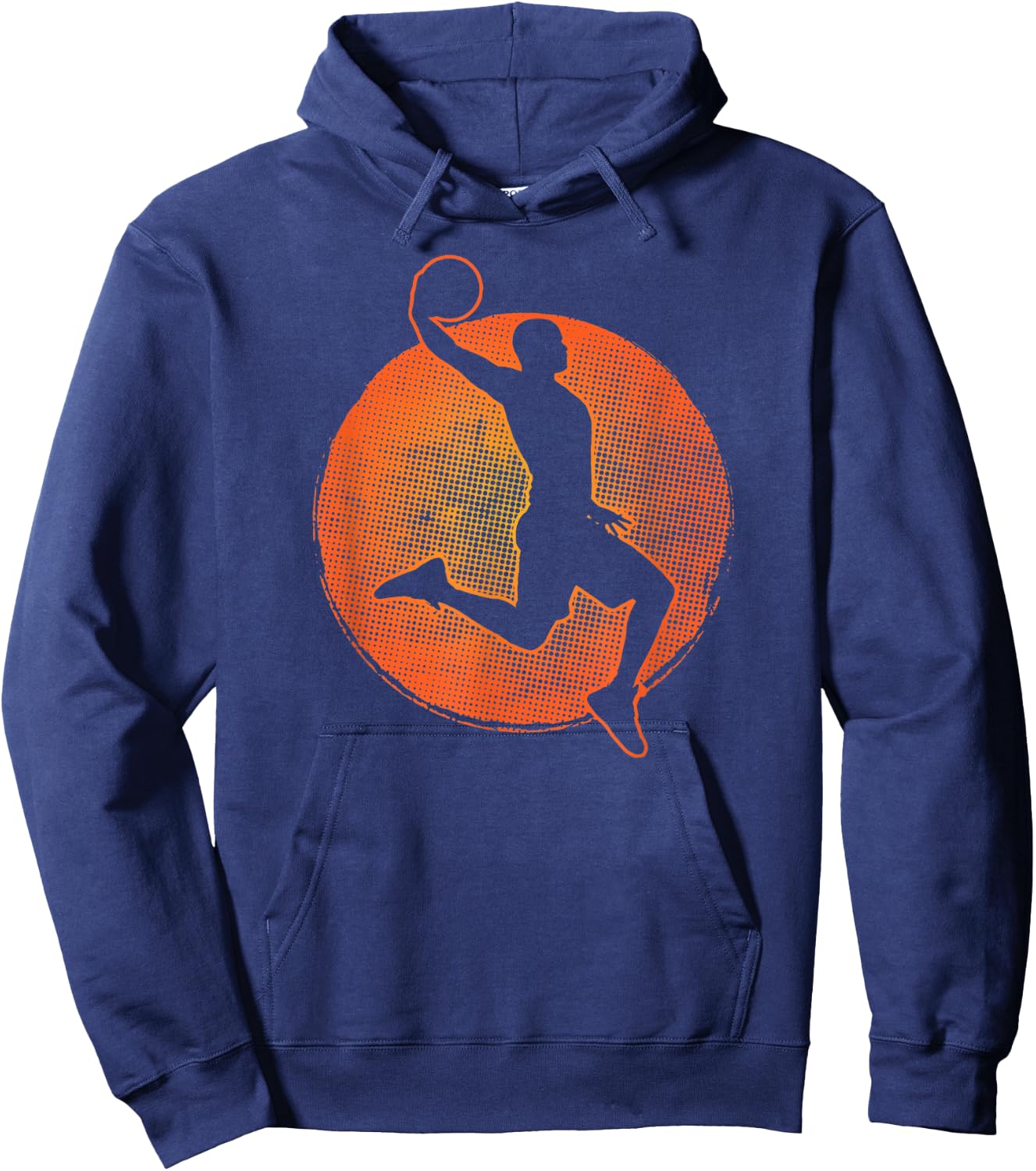 Basketball Player Sport Vintage Men Boys Basketball Hoodie - Hoodie | Navy