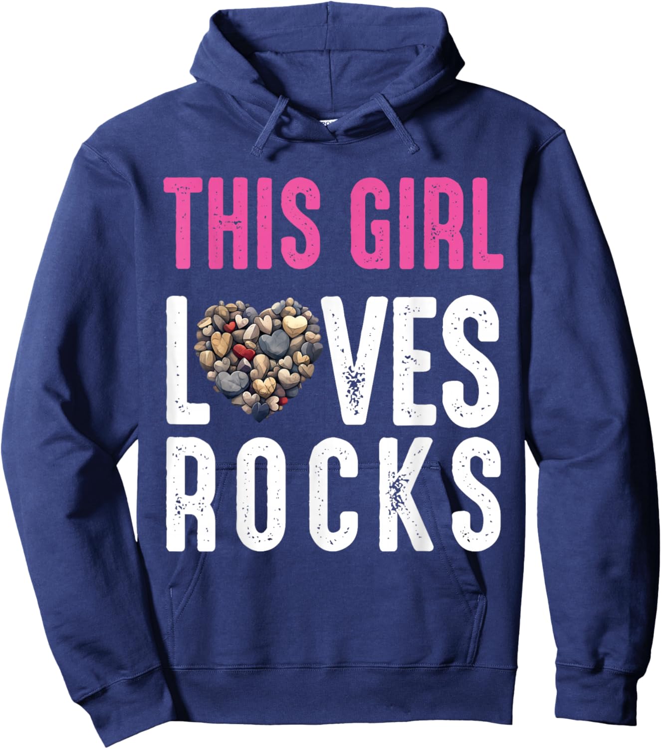 Rock Collector Hunting Women Girl Stones Geology Rockhound Hoodie - Hoodie | Navy