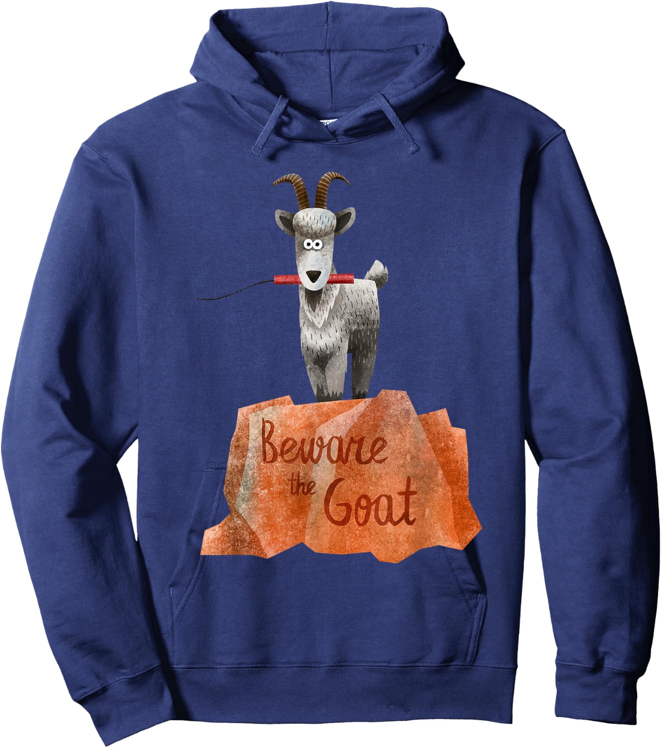Beware the Goat on that big thunder mountain railroad Hoodie - Hoodie | Navy