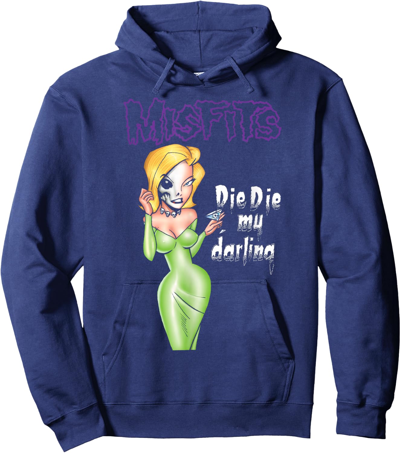 Misfits – Die Die My Darling Logo Hoodie - Hoodie | Navy