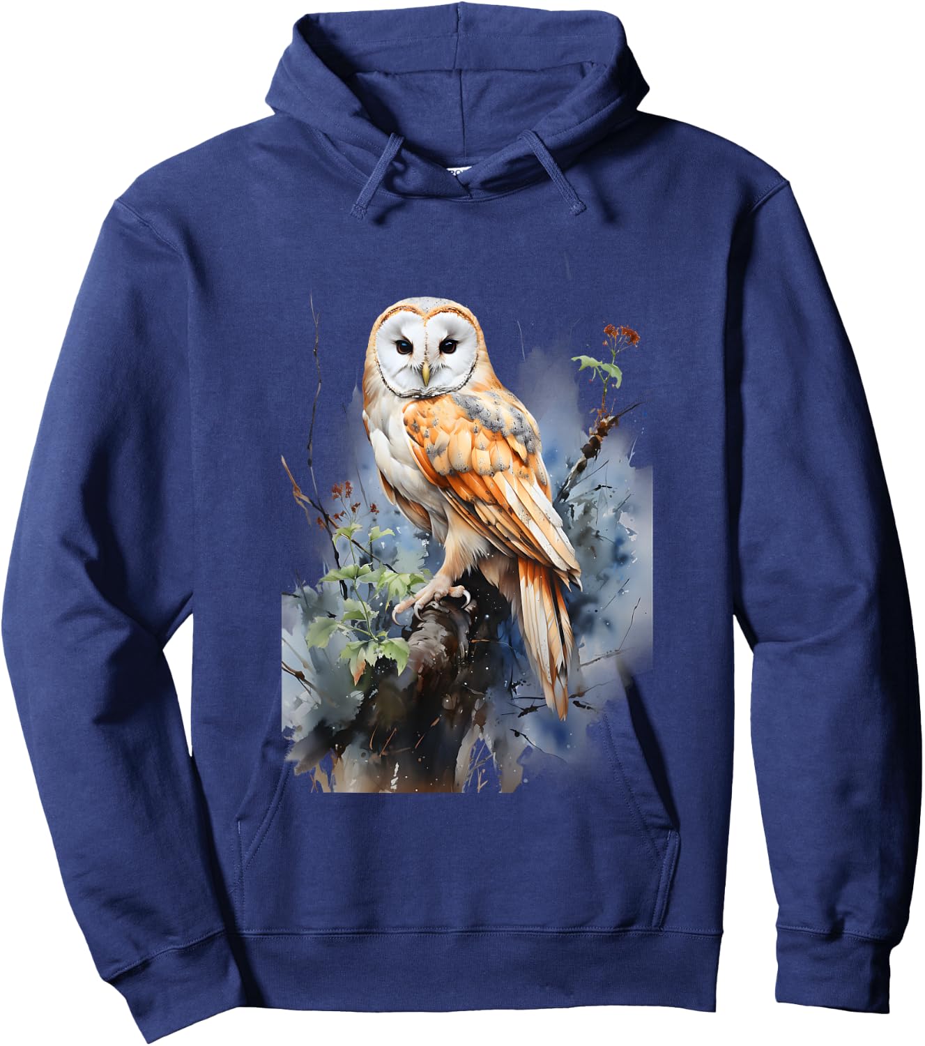 Gift Owl Barn Owl Realistic Nature Fleeting Hoodie - Hoodie | Navy