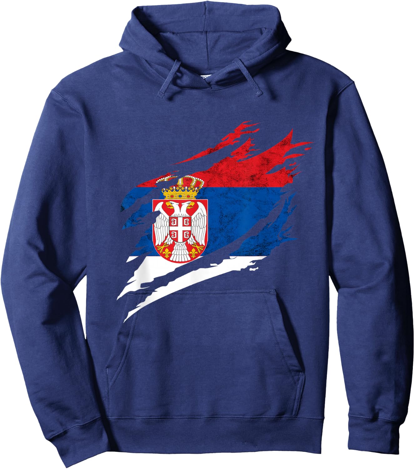 Serbia Vintage Serbian Flag Serbian Pride Serbian Roots Hoodie - Hoodie | Navy