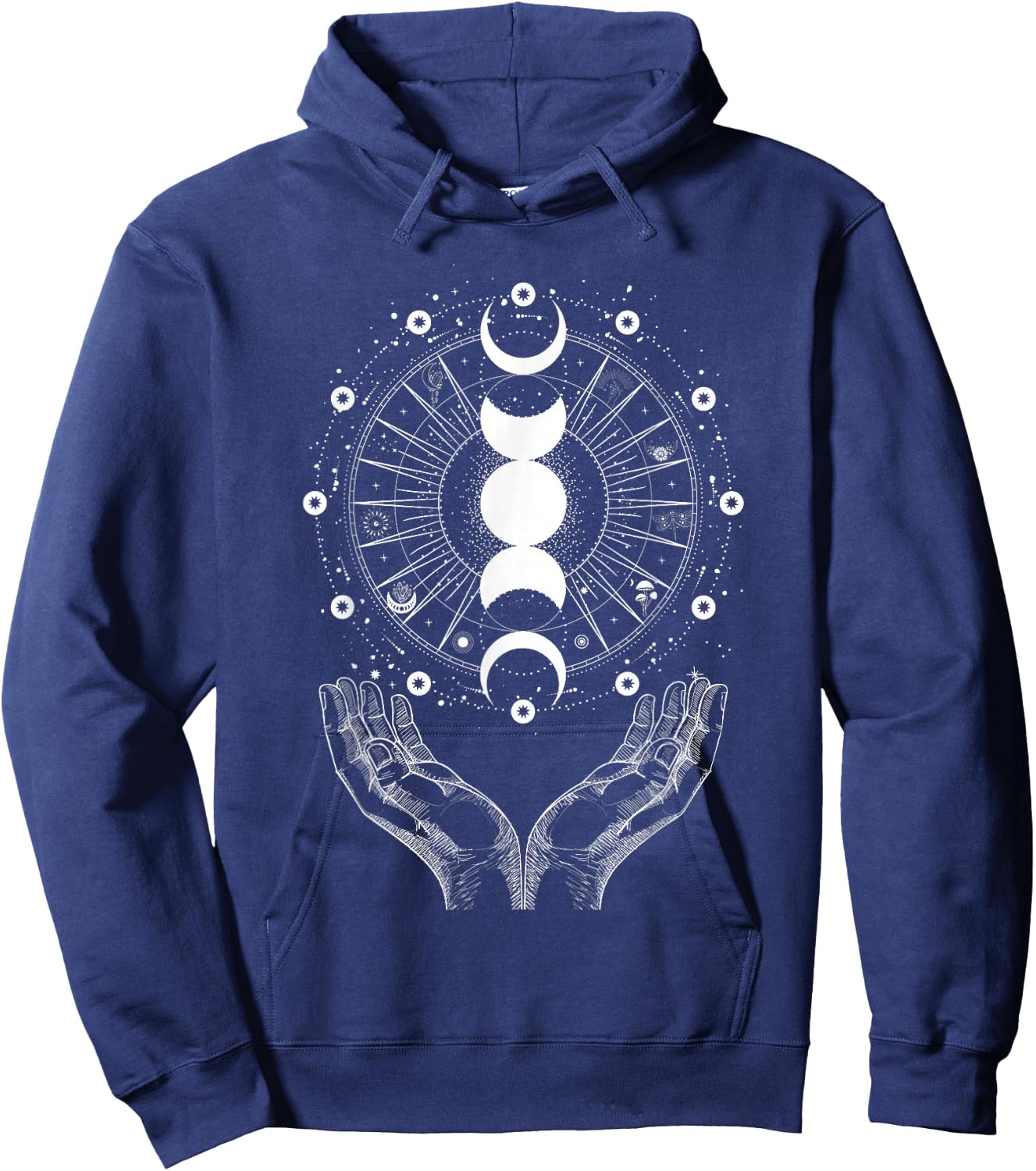 Celestial Moon Phases Astrology Enchantment Hoodie - Hoodie | Navy