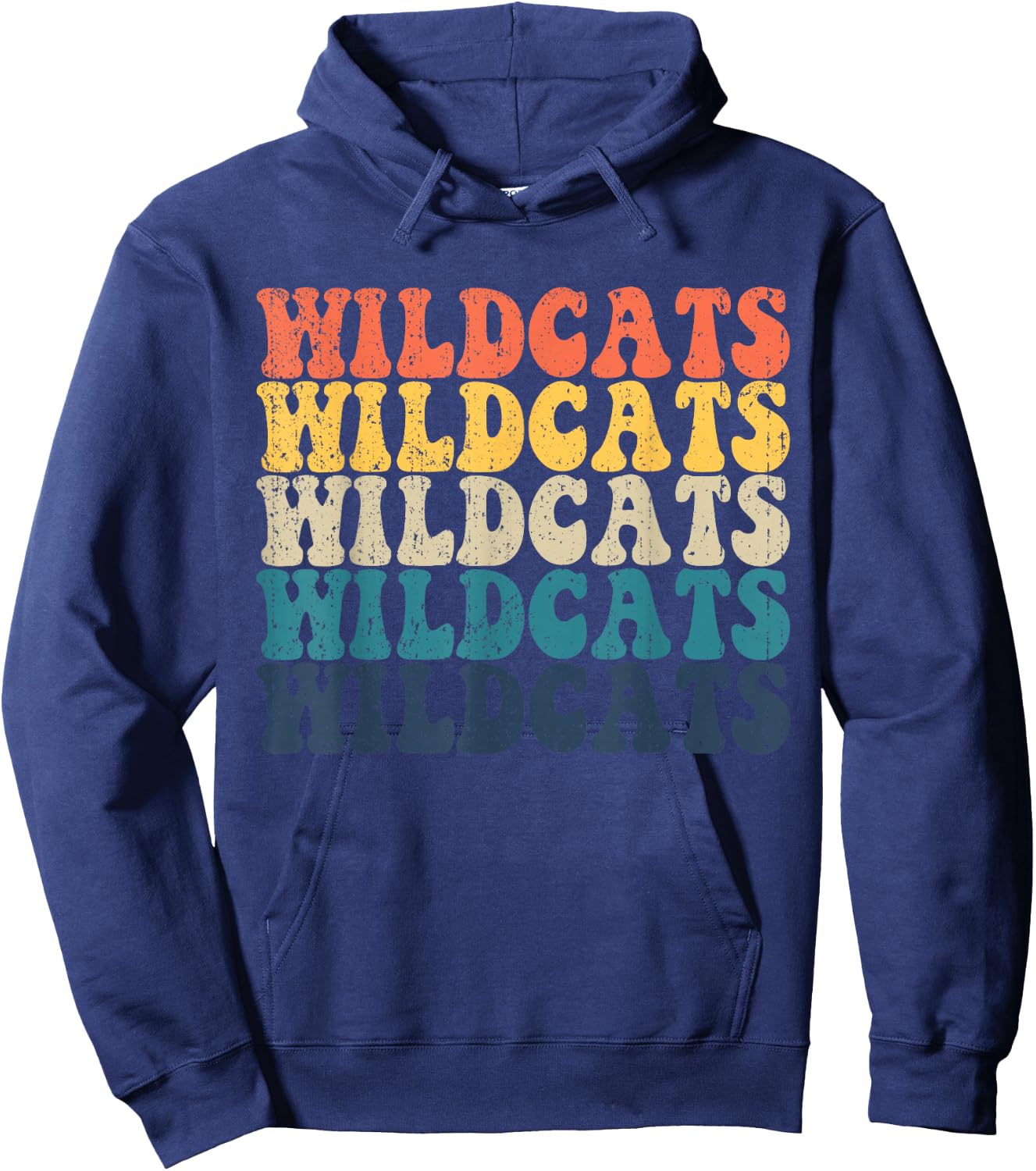 Wildcats High School Wildcats Sports Team Retro Wildcats Hoodie - Hoodie | Navy