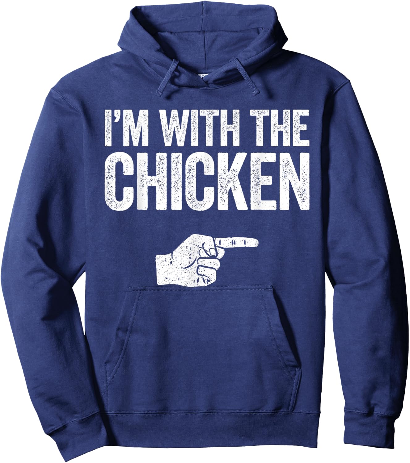 I'm With The Chicken Shirt Adult Kids Matching Costume Hoodie - Hoodie | Navy
