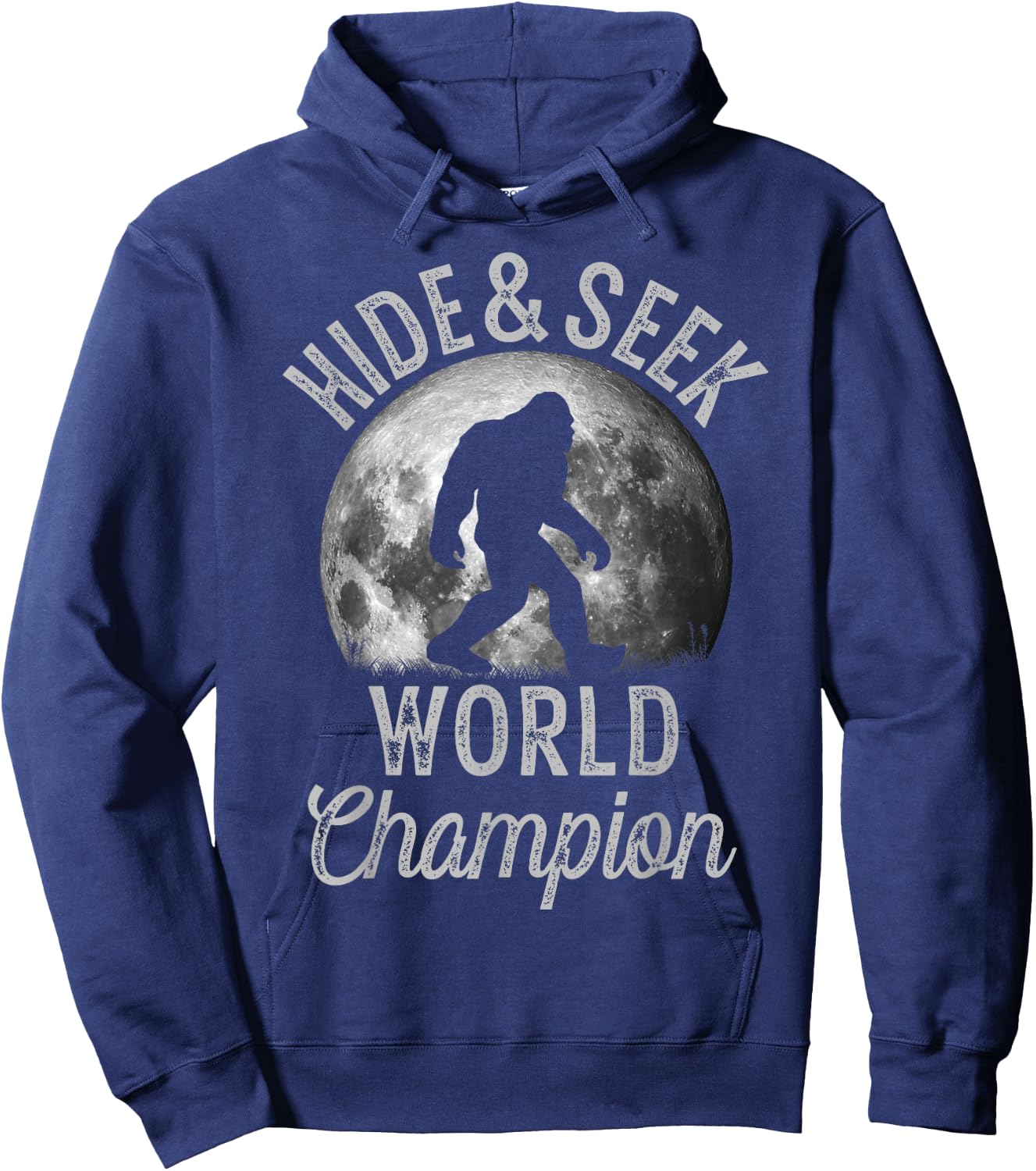 Bigfoot Moon Fantasy Hide And Seek World Champion Sasquatch Hoodie - Hoodie | Navy