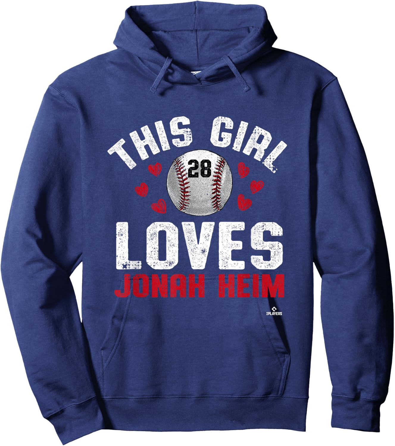 This Girl Loves Jonah Home Jonah Home Texas MLBPA Hoodie - Hoodie | Navy