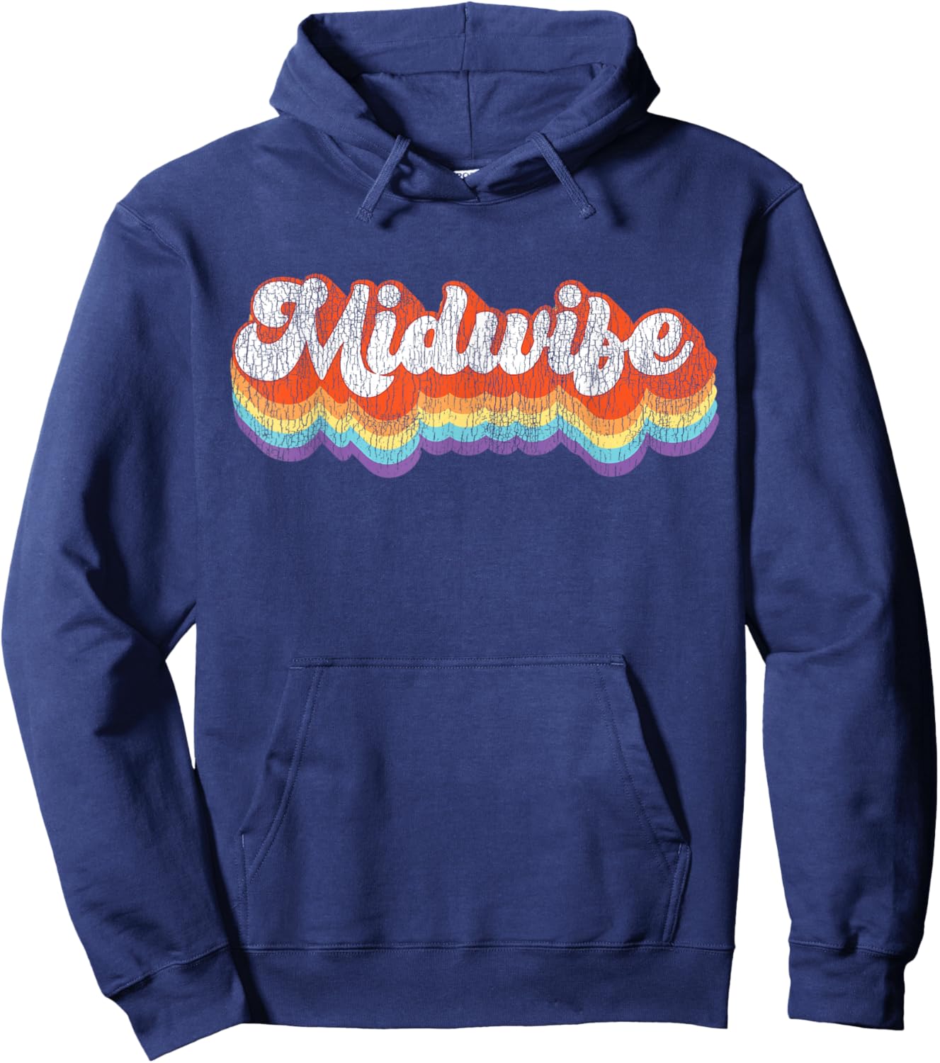 Nurse Midwife Birth Worker Retro Vintage Midwife Hoodie - Hoodie | Navy