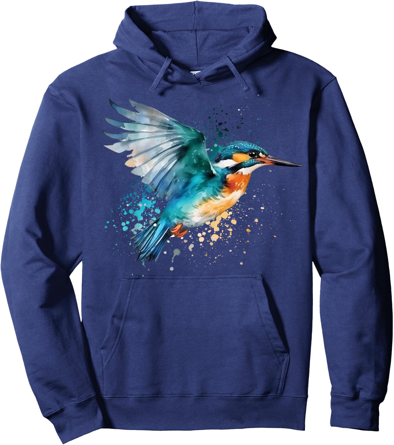 Kingfisher Design Illustration Hoodie - Hoodie | Navy