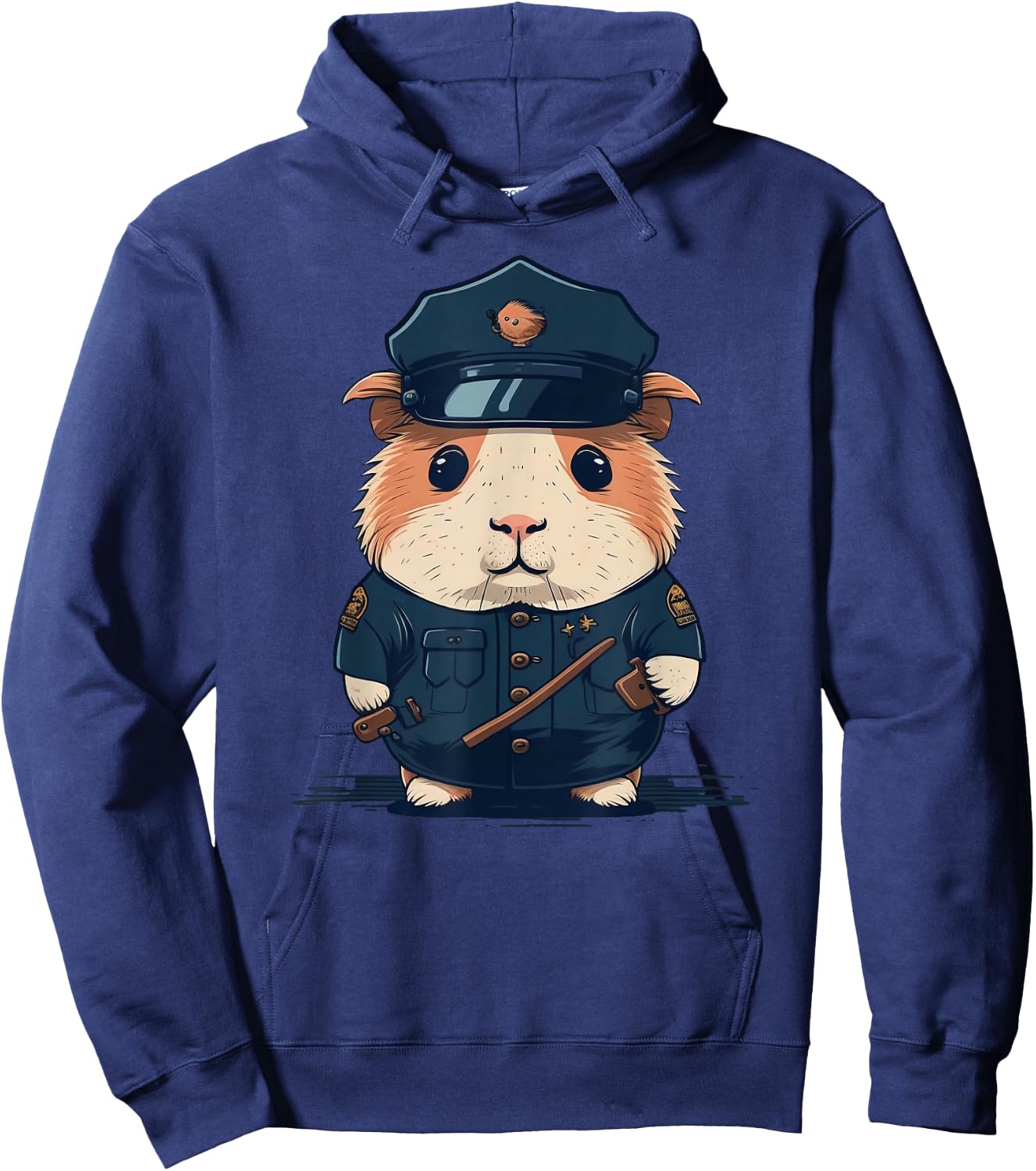 Police Officer Guinea Pig Cop on Police Guinea Pig Hoodie - Hoodie | Navy