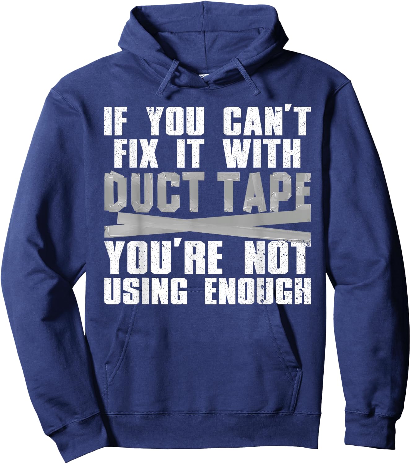 Cute Duct Tape Art Women Engineer Humorous Saying Hoodie - Hoodie | Navy