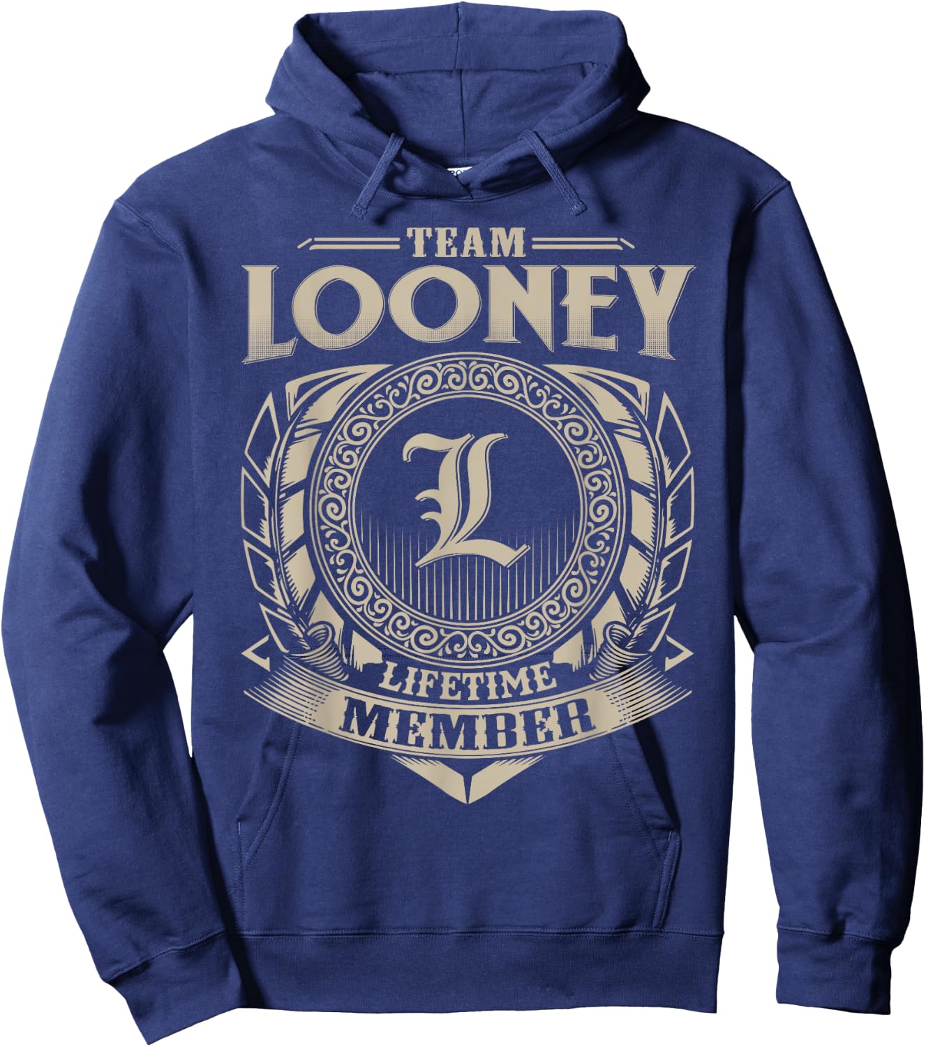 Team LOONEY Lifetime Member LOONEY Name Personalized Hoodie - Hoodie | Navy
