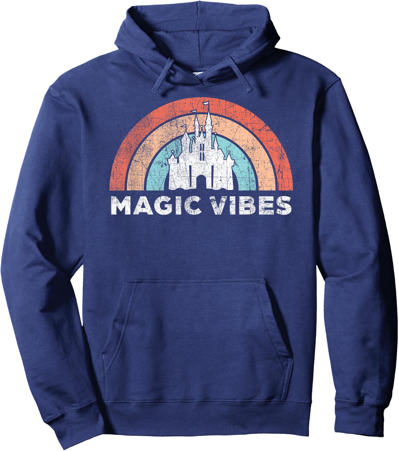 Magic Vibes | Cute Matching Vacation Graphic Hoodie - Hoodie | Navy