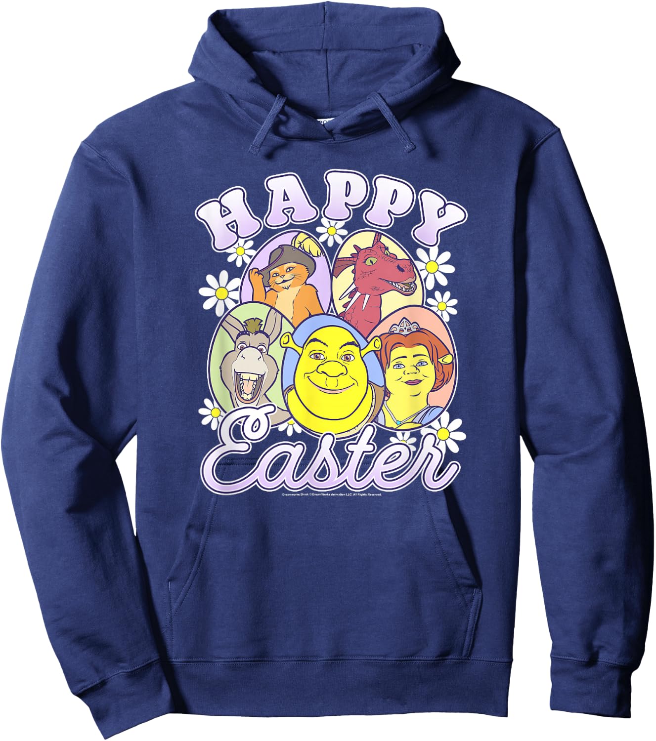 Shrek Happy Easter Group Egg Portraits Hoodie - Hoodie | Navy