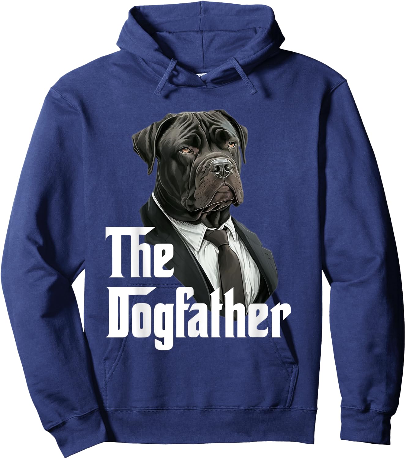 The Dogfather | Cane Corso Dad | CorsoFather Funny Dog Owner Women Girls Kids Hoodie - Hoodie | Navy