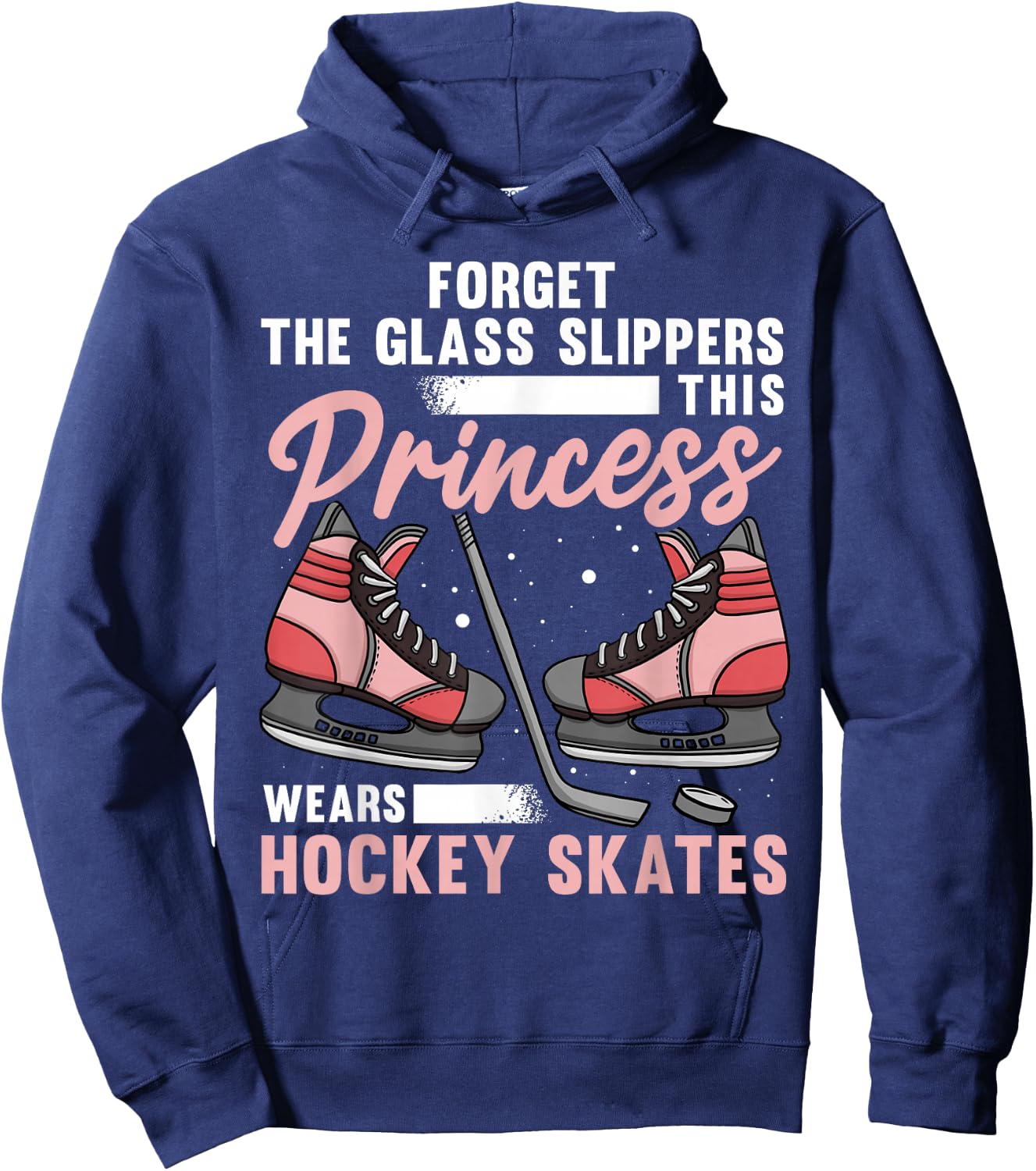 Funny Ice Hockey Art Girls Ice Hockey Player Lover Hoodie - Hoodie | Navy