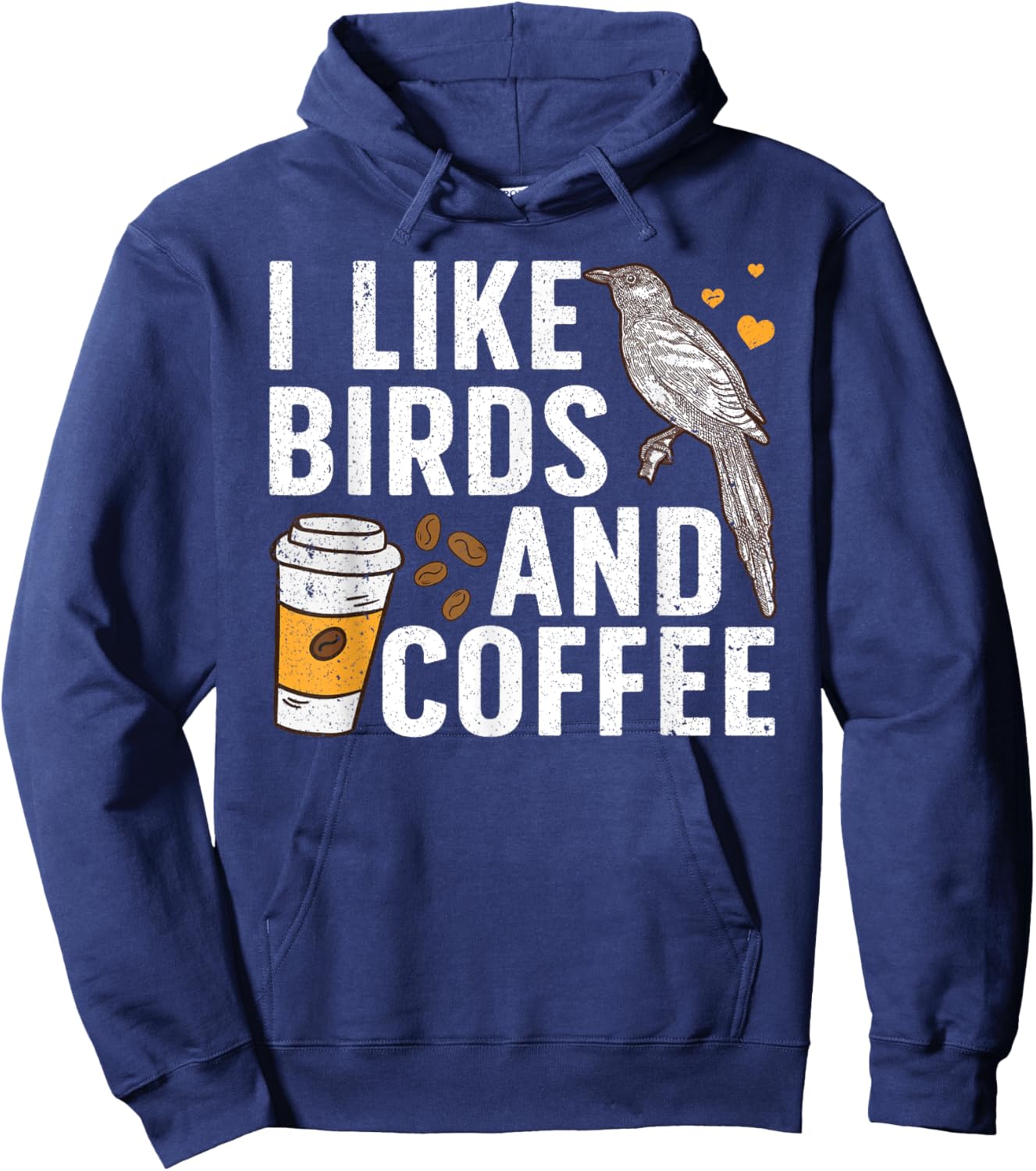 Funny Birds Coffee Design Women Bird Lover Coffee Hoodie - Hoodie | Navy