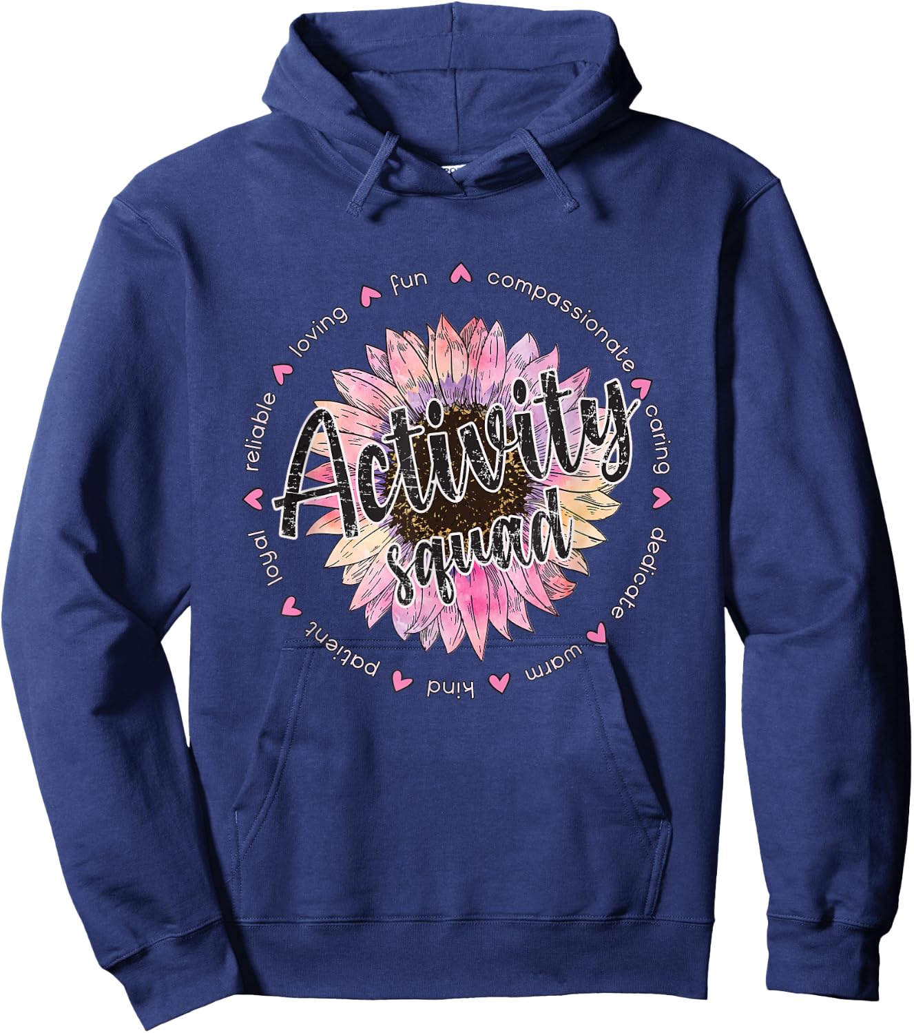 Activity Director Appreciation Activity Coordinator Flower Hoodie - Hoodie | Navy
