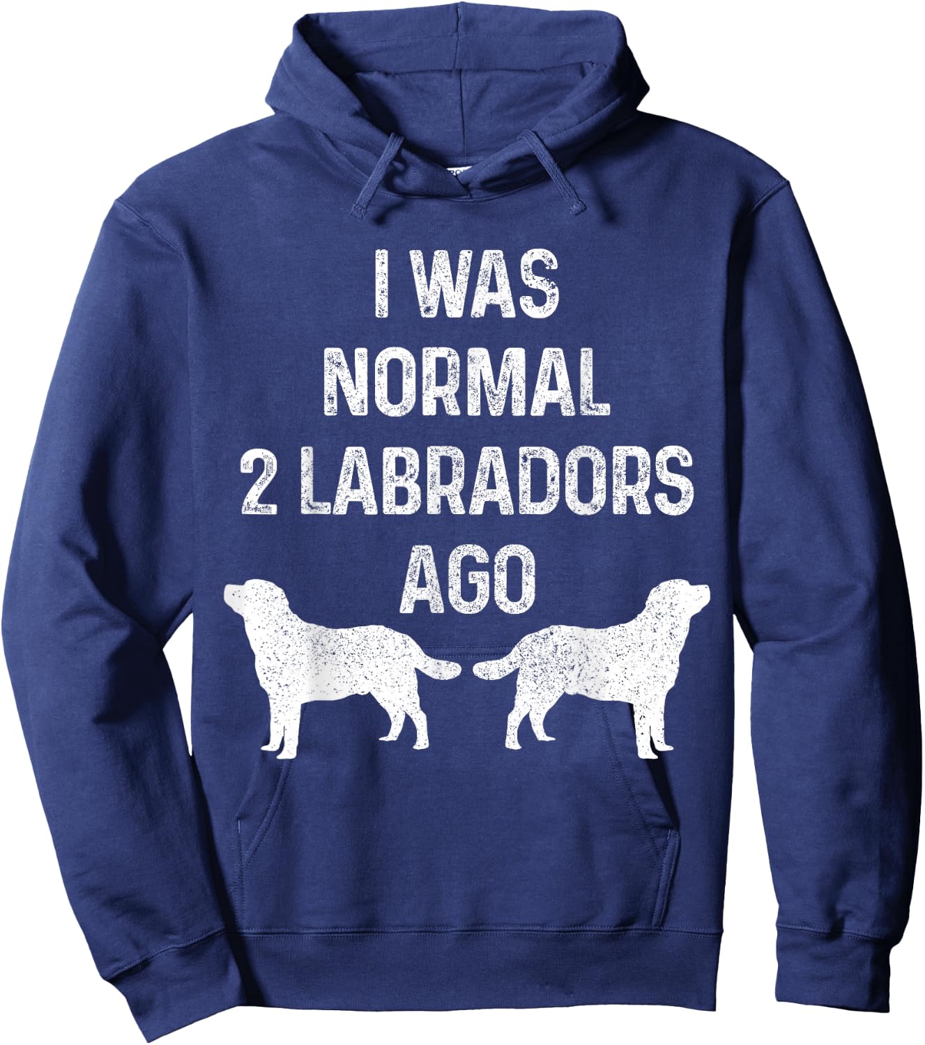 I Was Normal Two Labradors Ago Funny Lab Dog Owner Hoodie - Hoodie | Navy